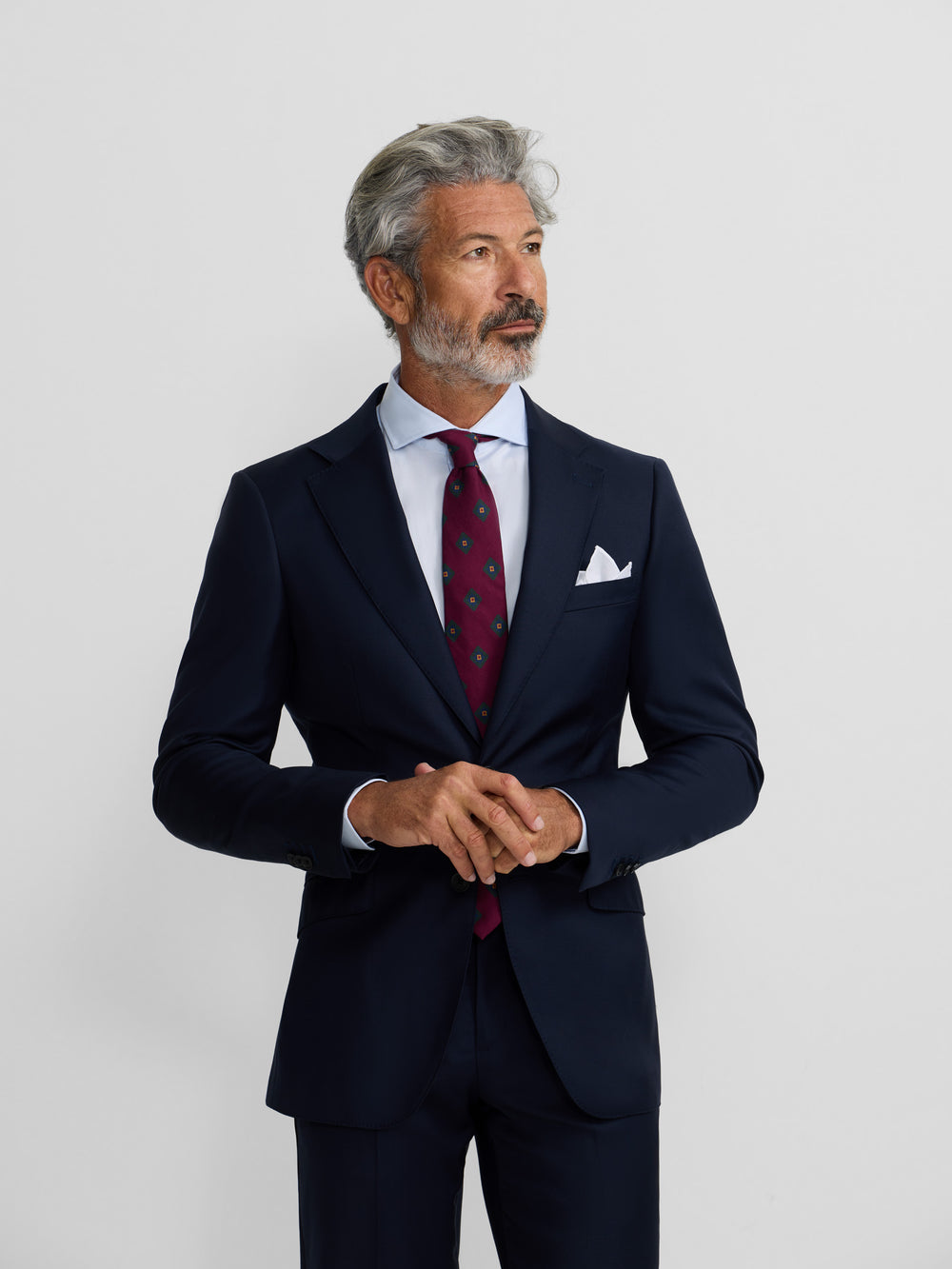 Light blue stretch natural suit jacket