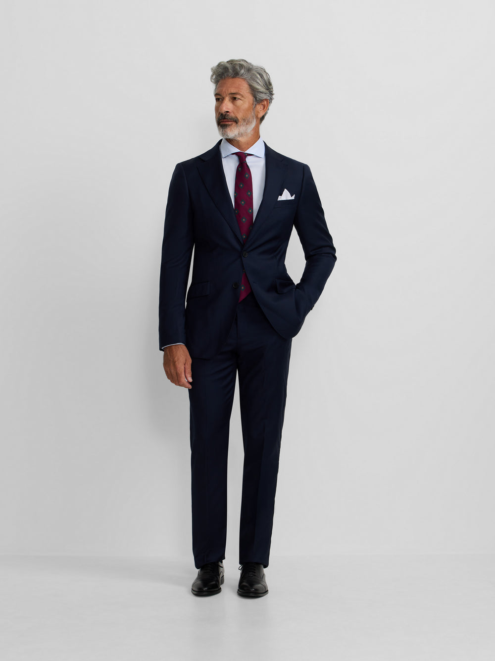 Light blue stretch natural suit jacket