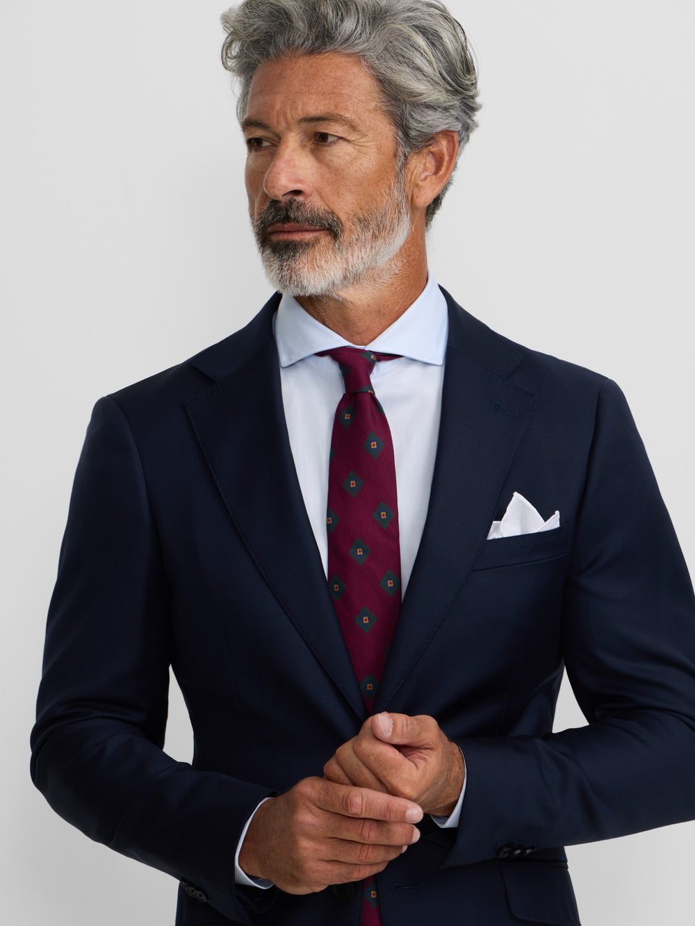 Light blue stretch natural suit jacket