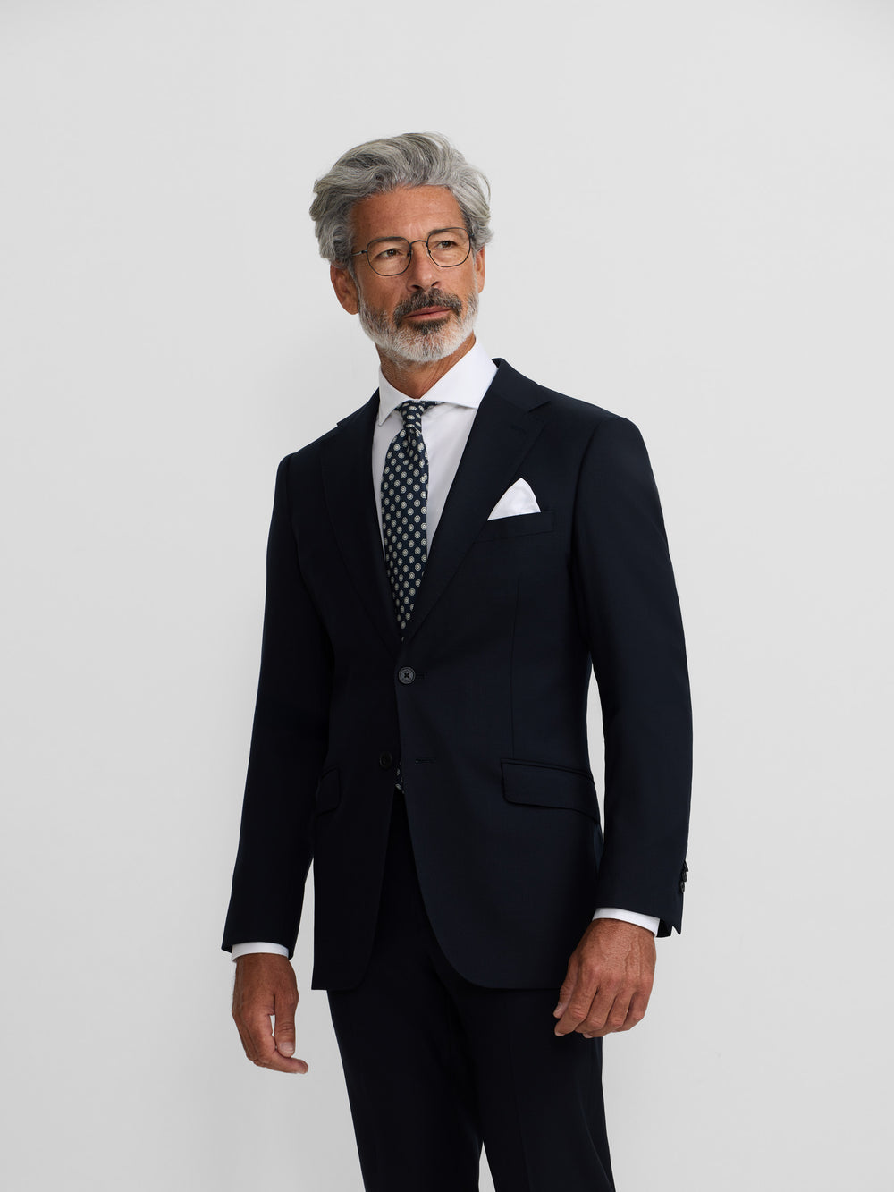 Americana traje natural stretch dark navy