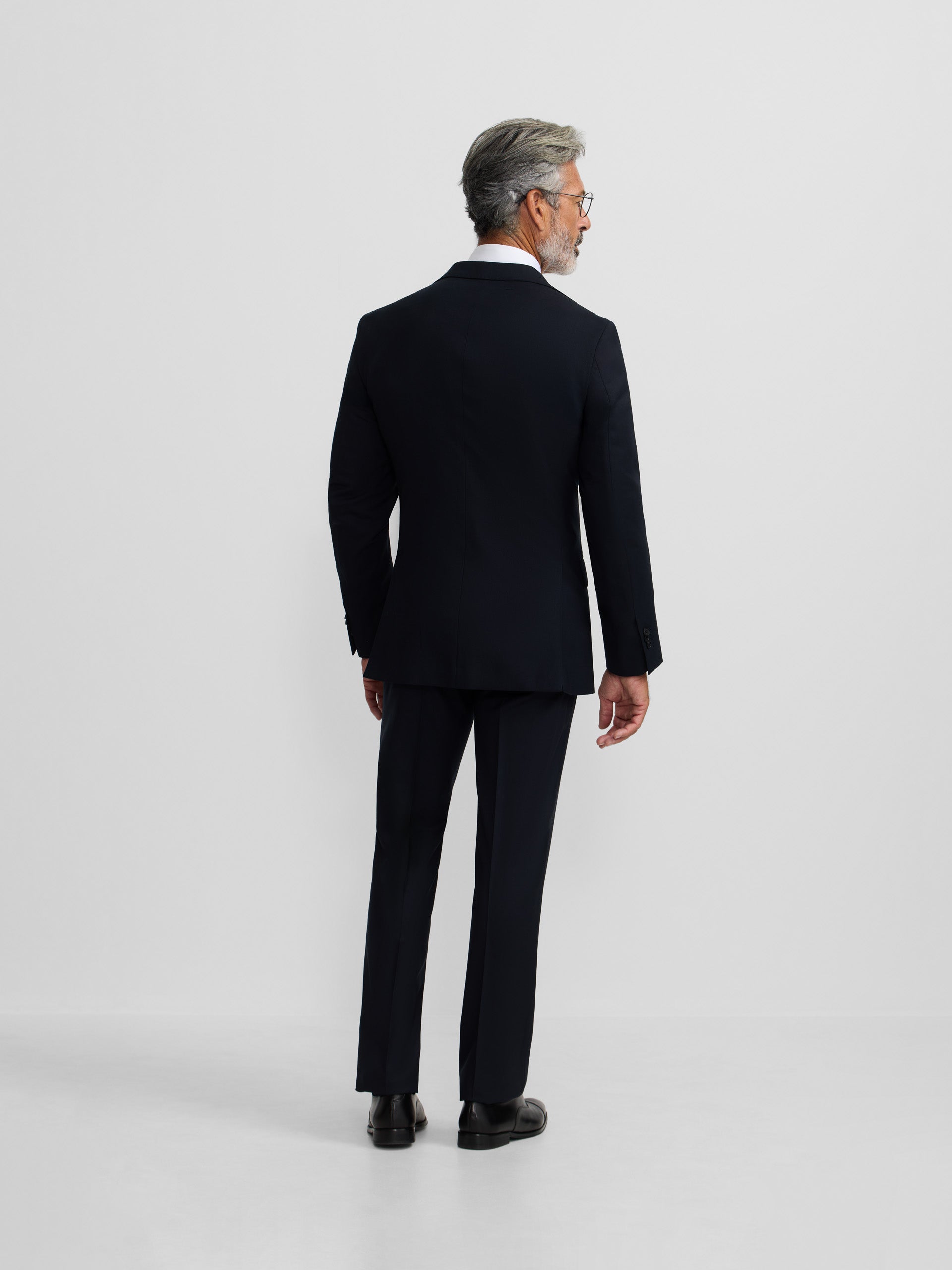 Natural stretch dark navy suit jacket