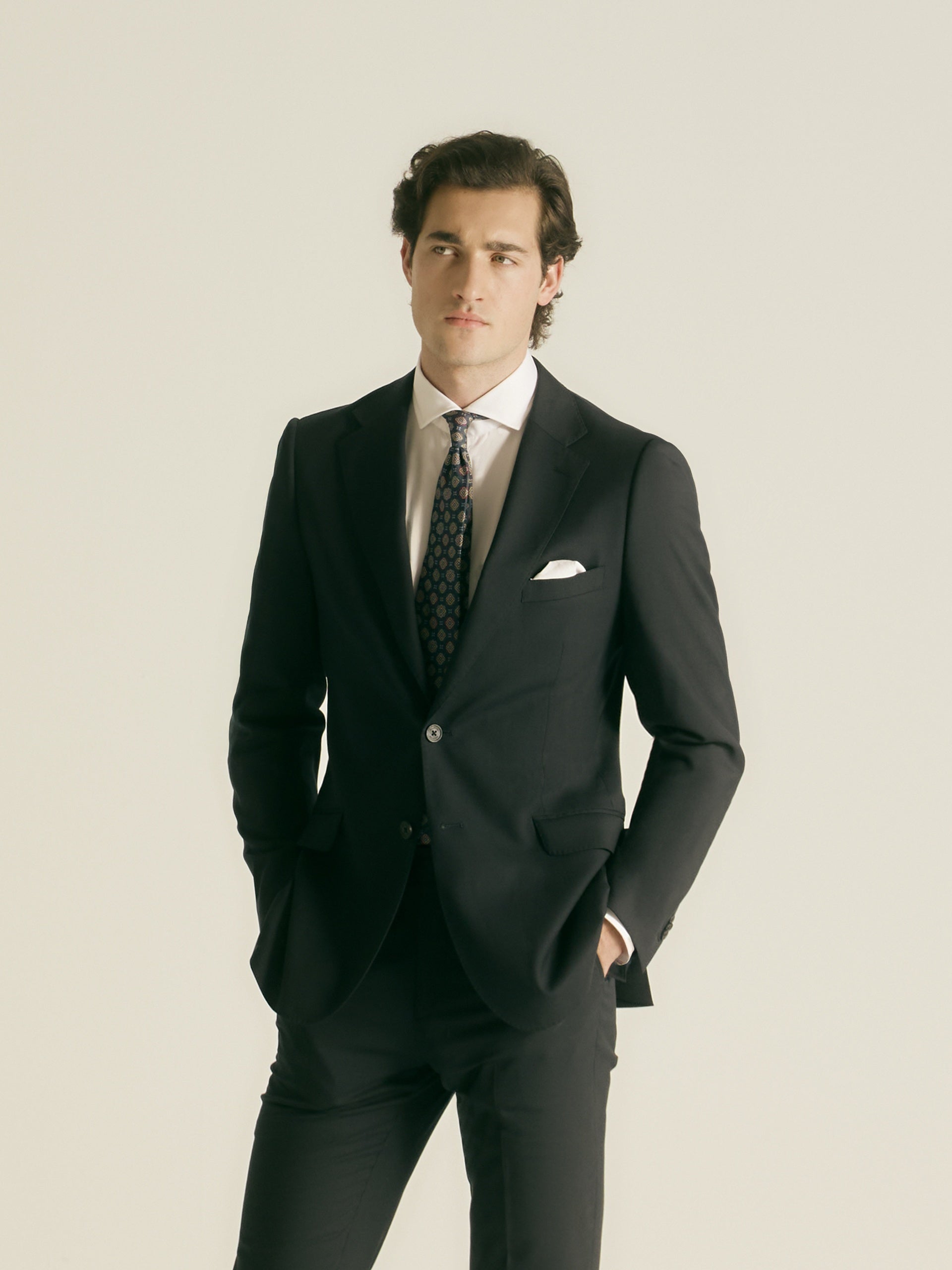 Veste de costume stretch naturelle bleu marine