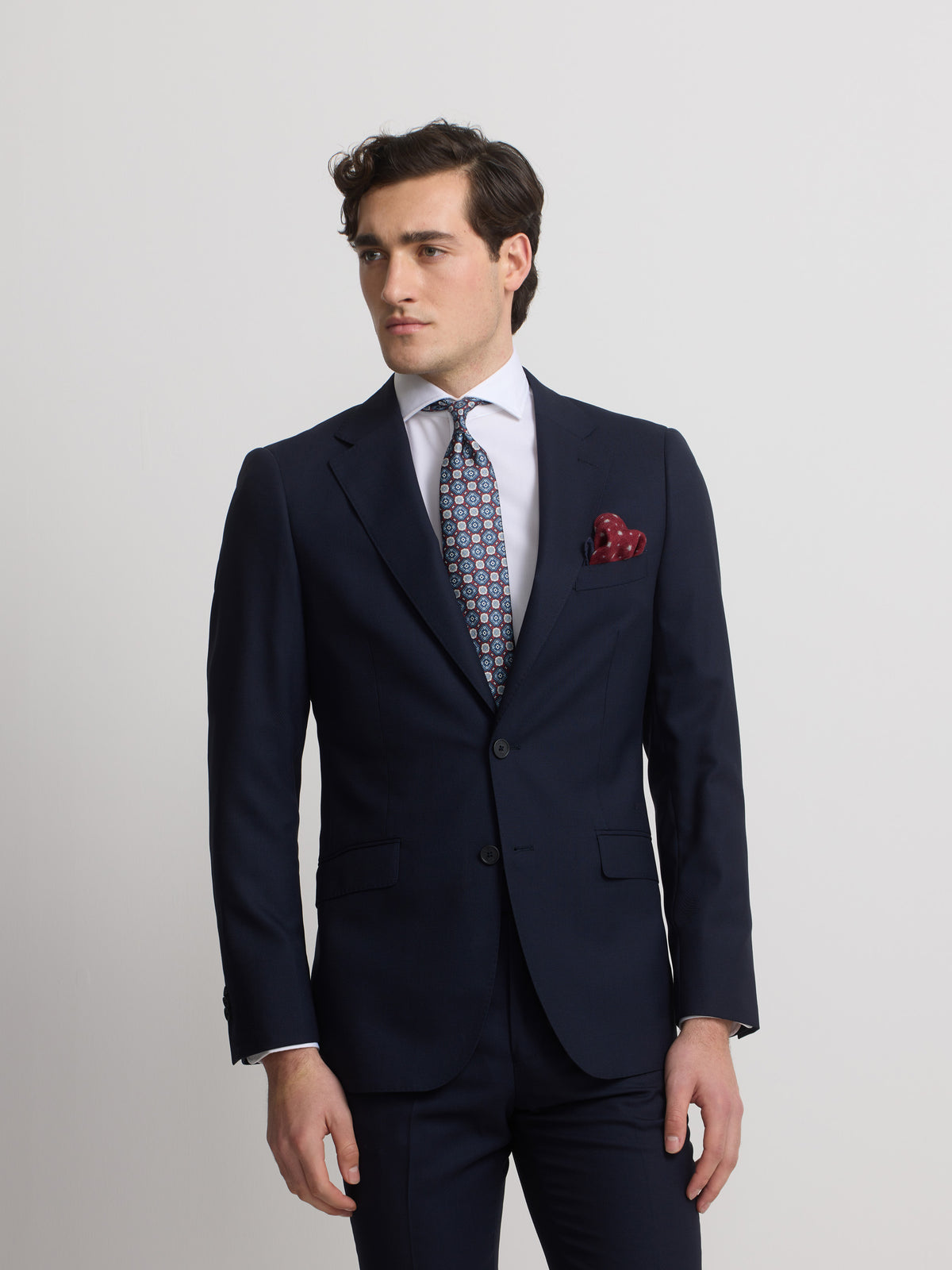Blazer de fato estruturado azul-marinho