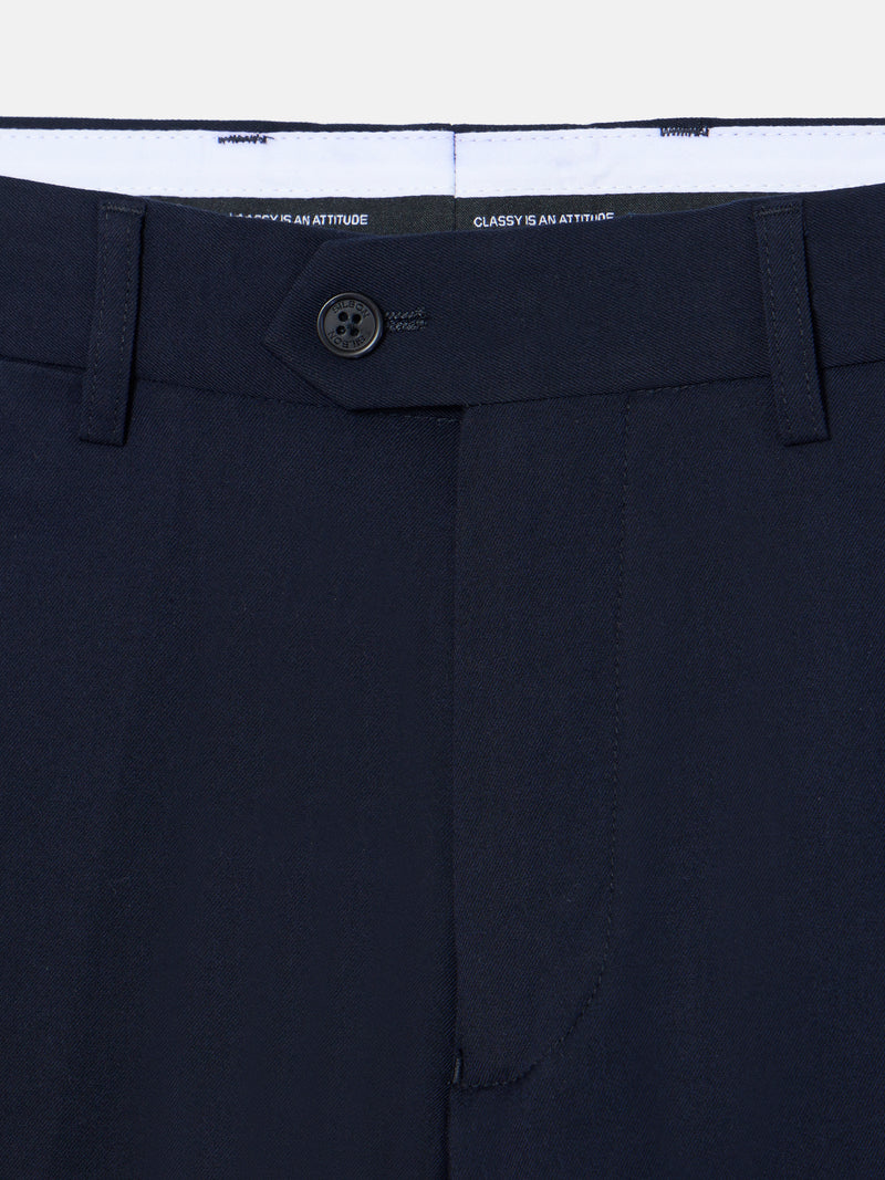 Essential navy blue suit trousers