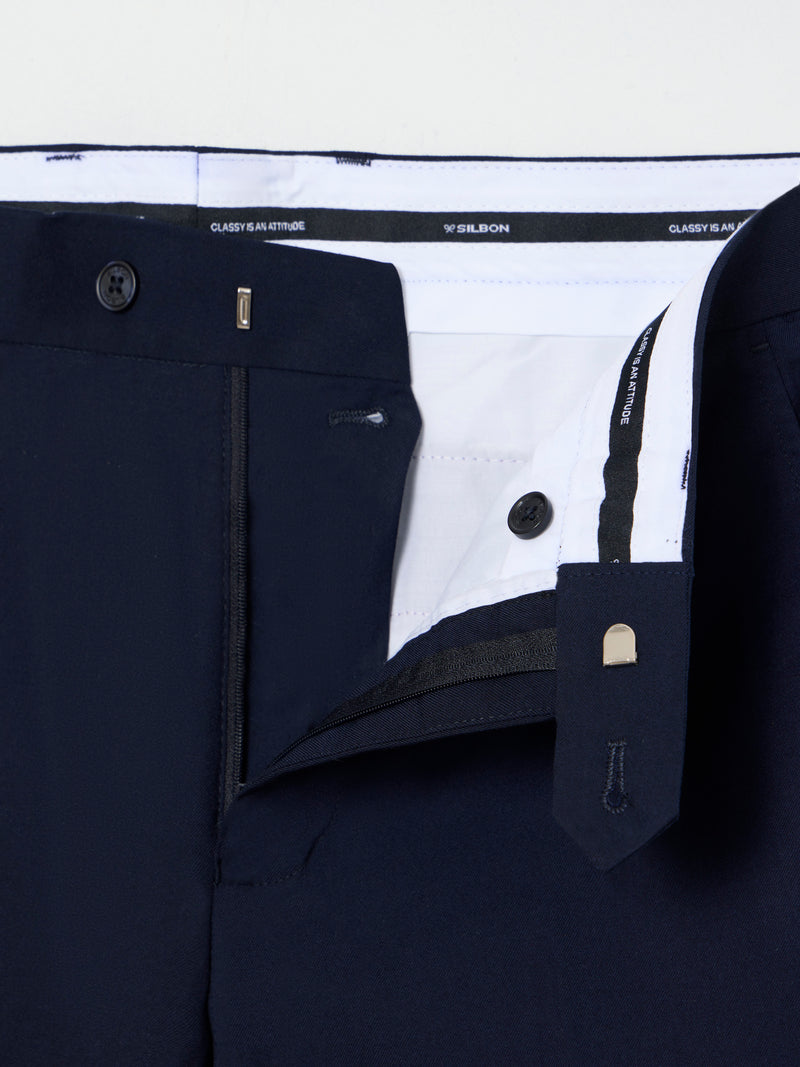 Essential navy blue suit trousers