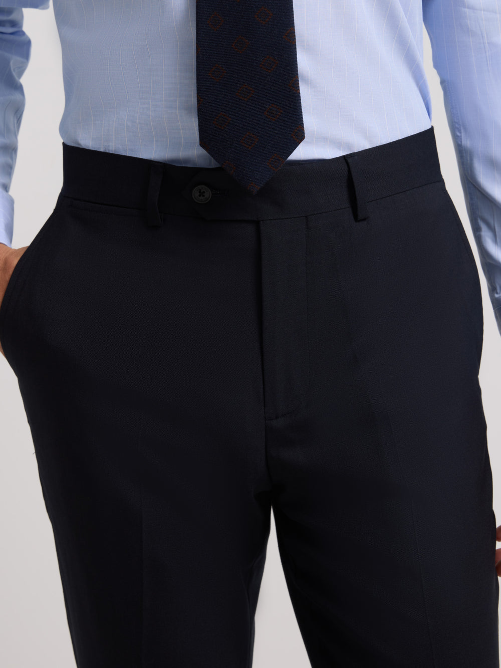 Natural stretch light blue suit pants