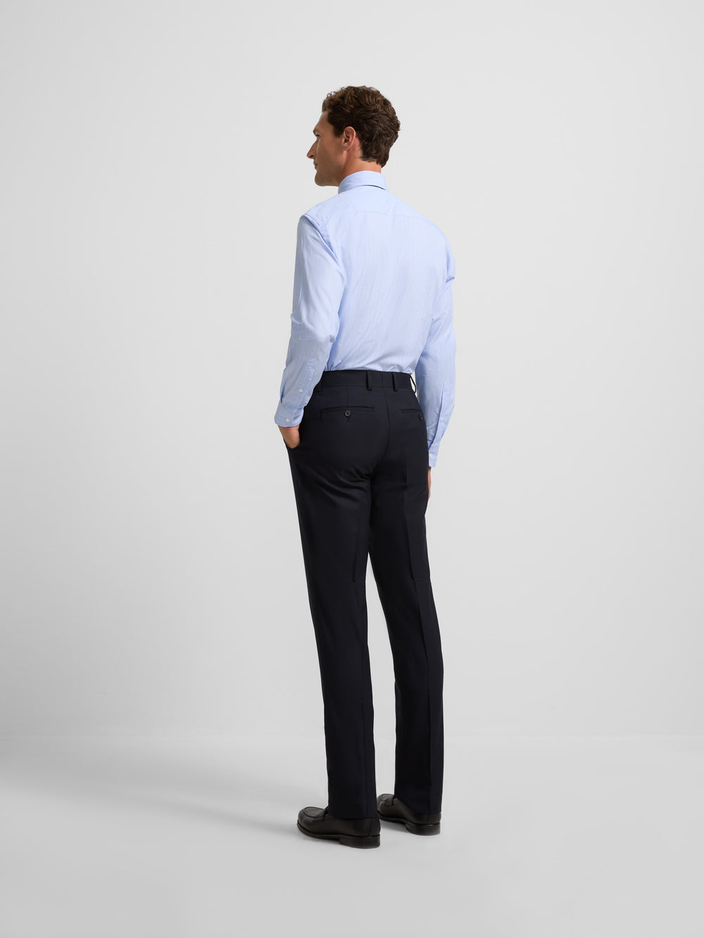 Natural stretch light blue suit pants
