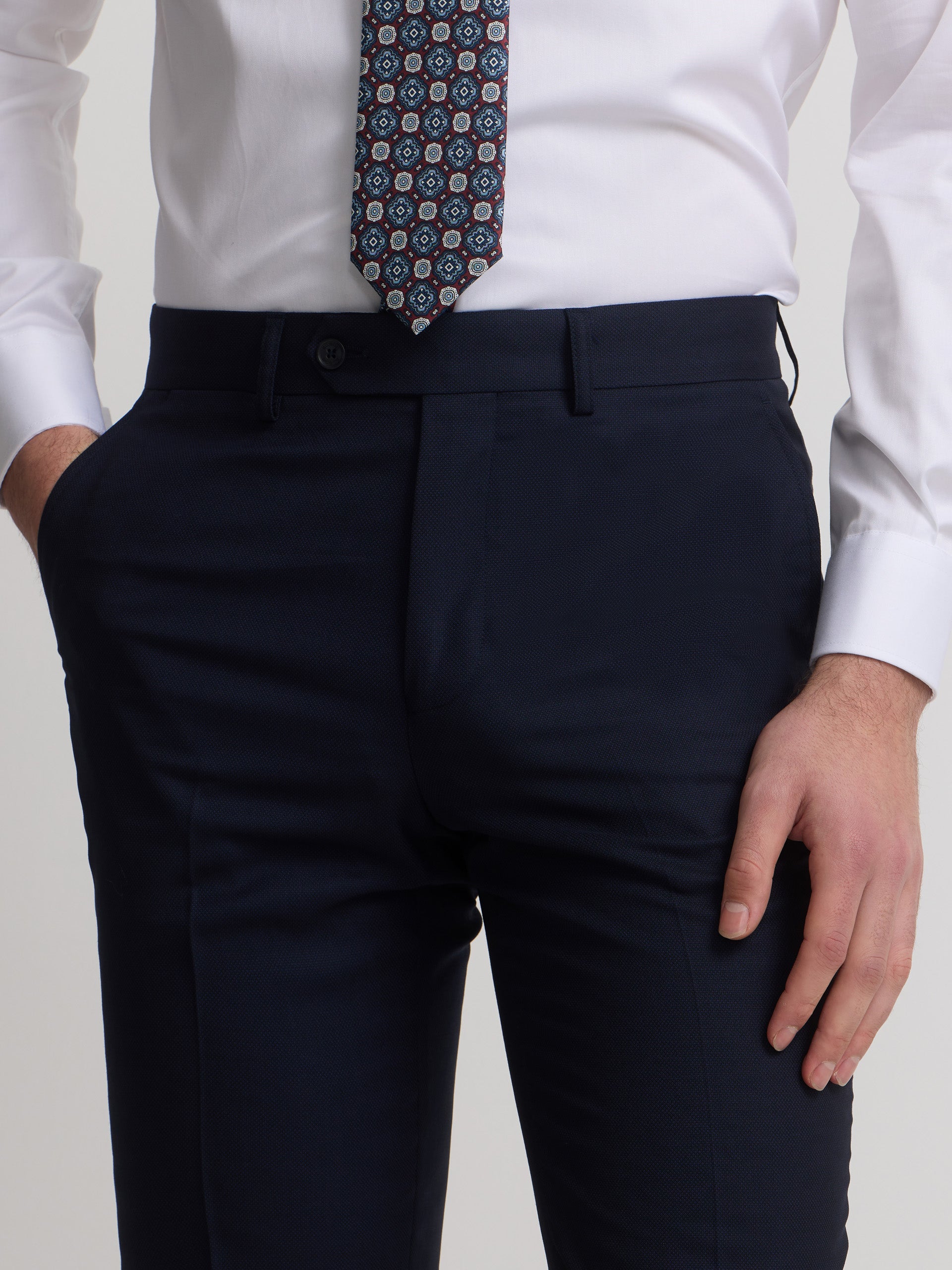 Pantalon traje estructura azul marino