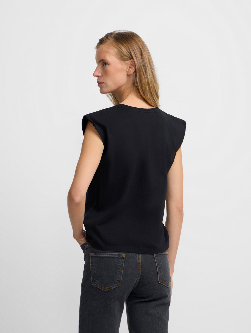 T-shirt woman sun preta