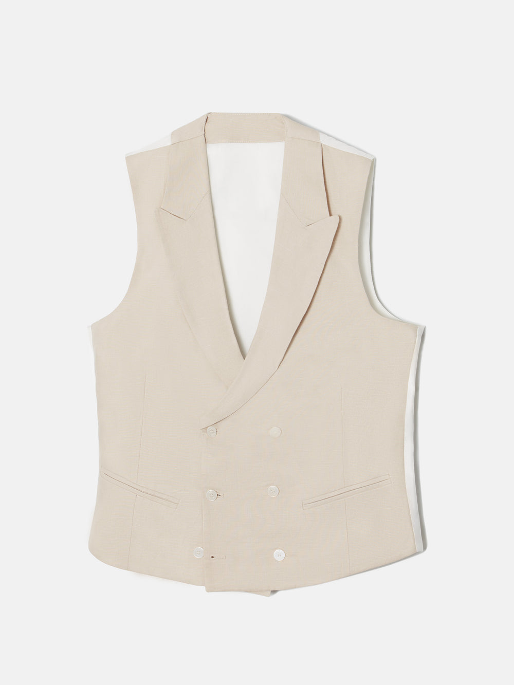 Chaleco chaque clasico gris perla