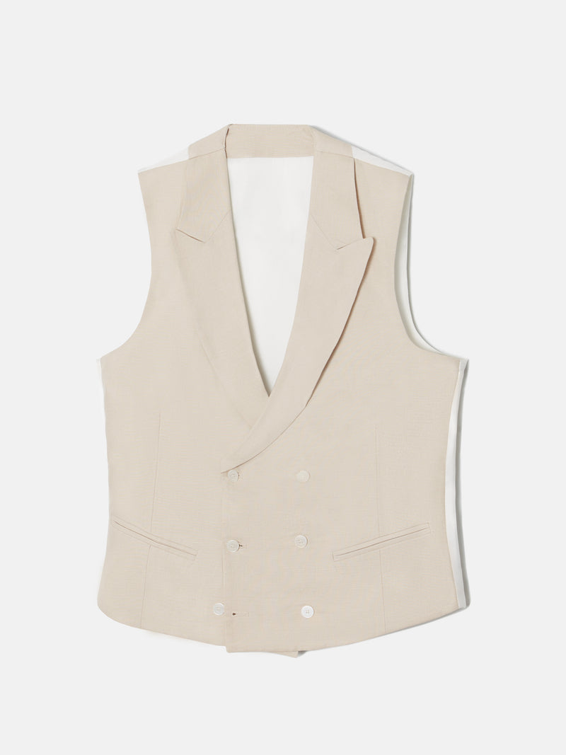 Chaleco chaque clasico gris perla