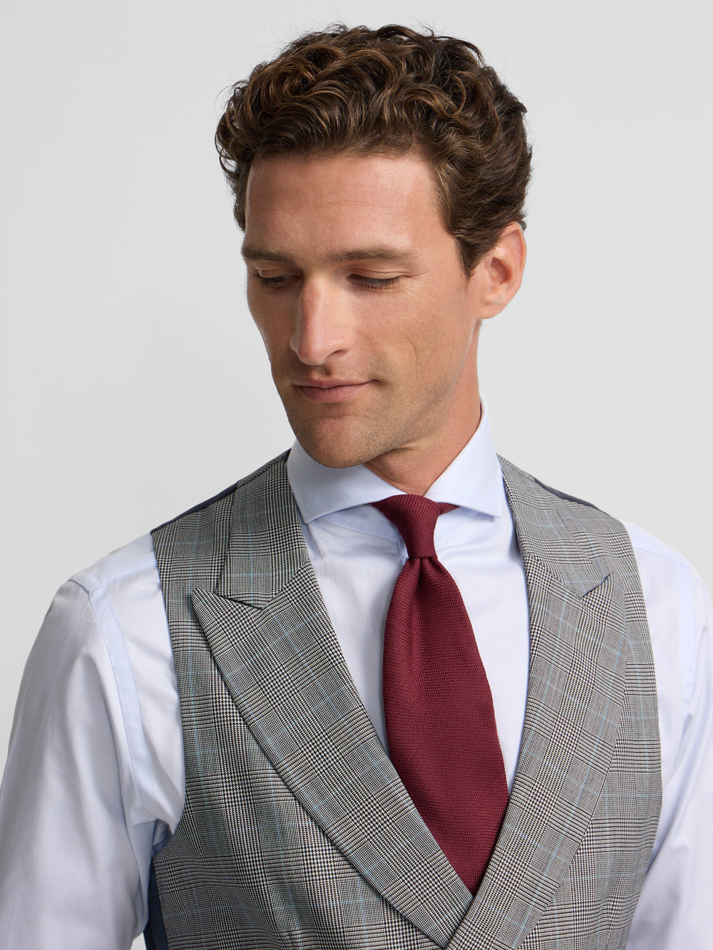 Colete chaque tailoring príncipe de Gales cinzento