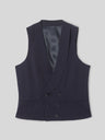 Colete de vestir stretch com decote redondo azul claro