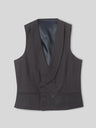 Colete de vestir stretch gola redonda cinzento