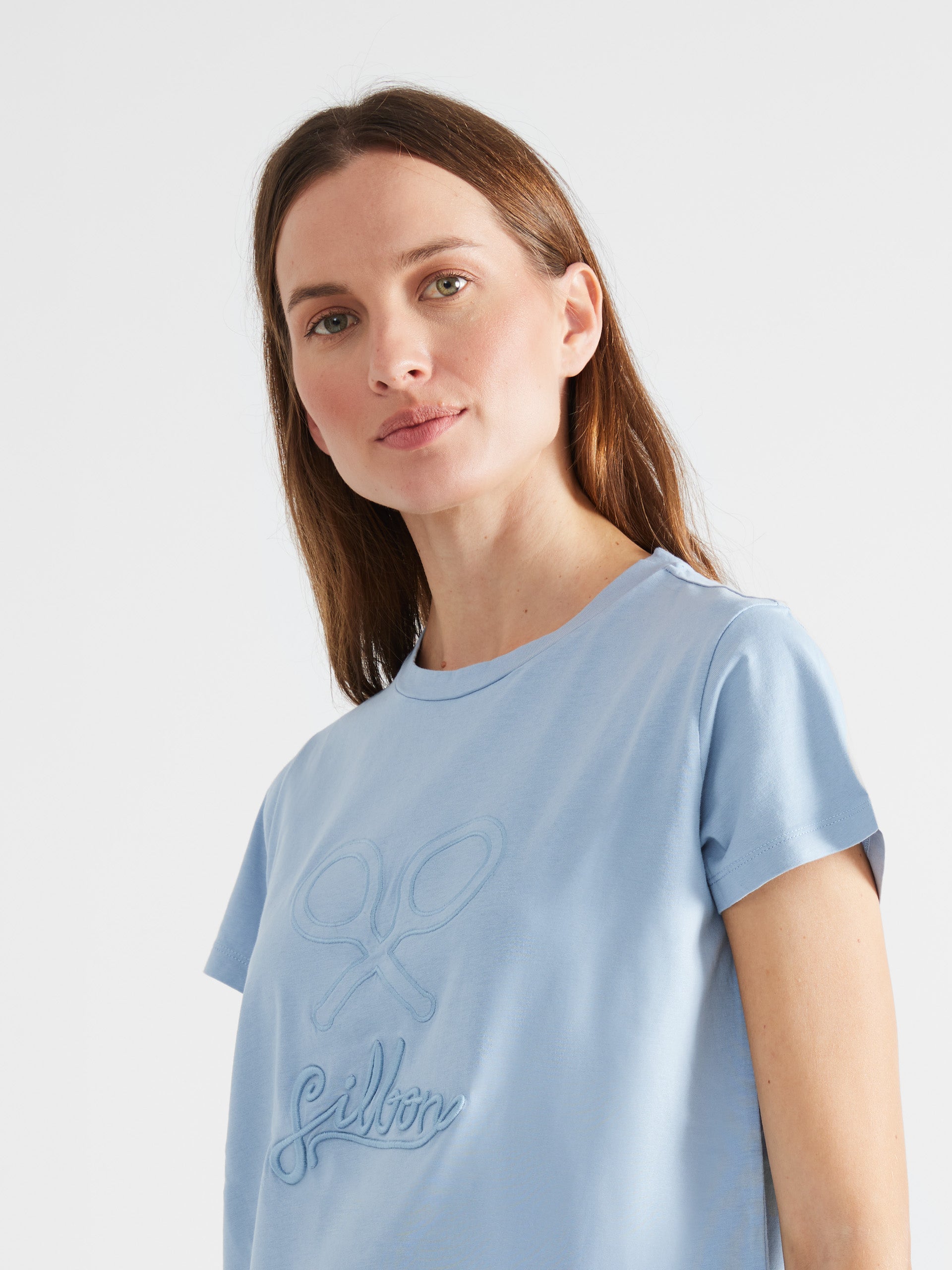 Camiseta woman clasica celeste