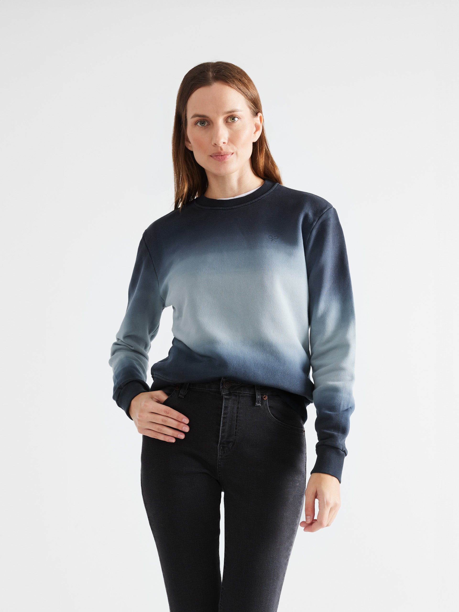 Black gradient women's sweatshirt