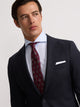Classic navy blue herringbone suit jacket