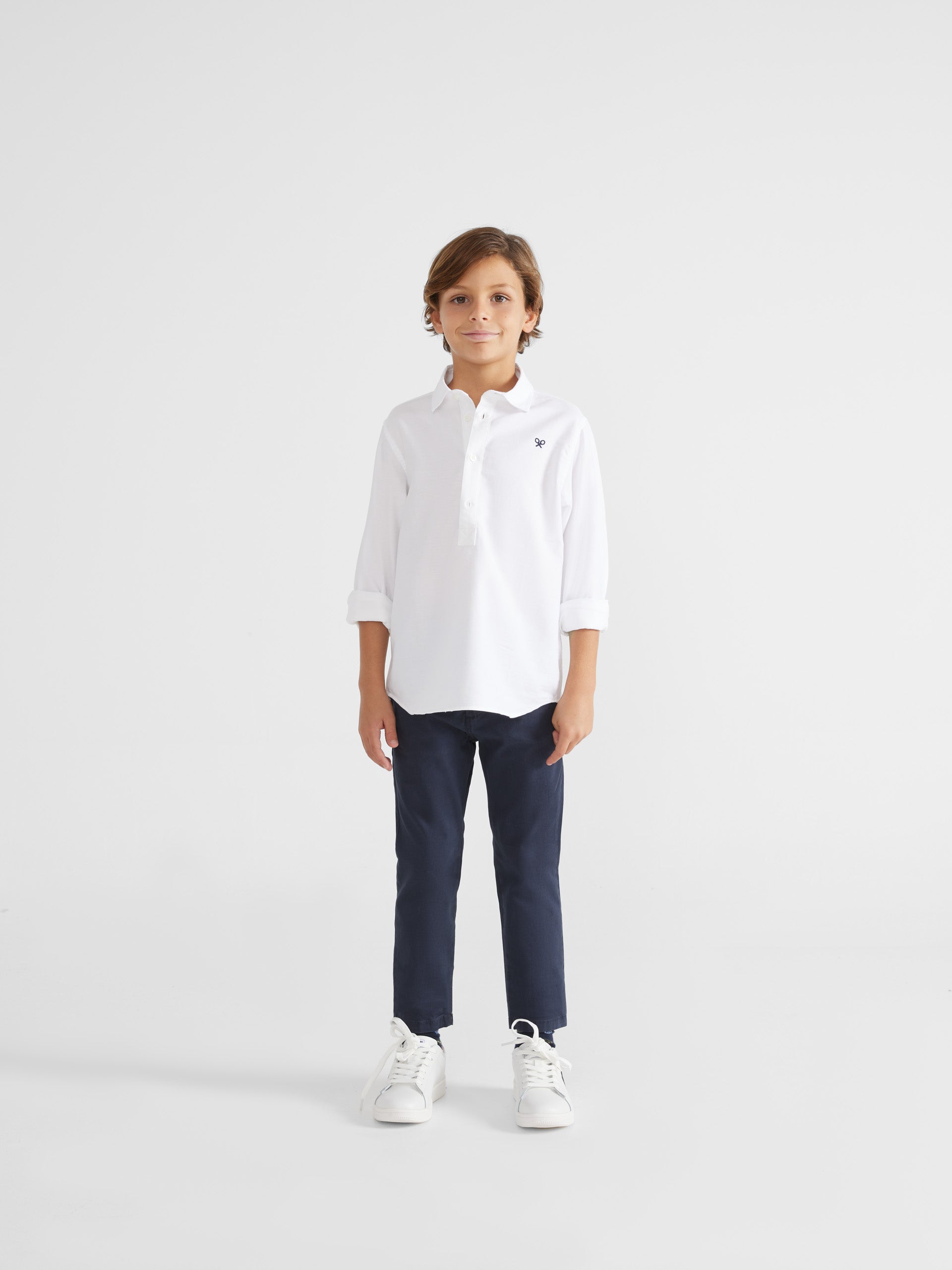 T-shirt enfant uni blanc oxford