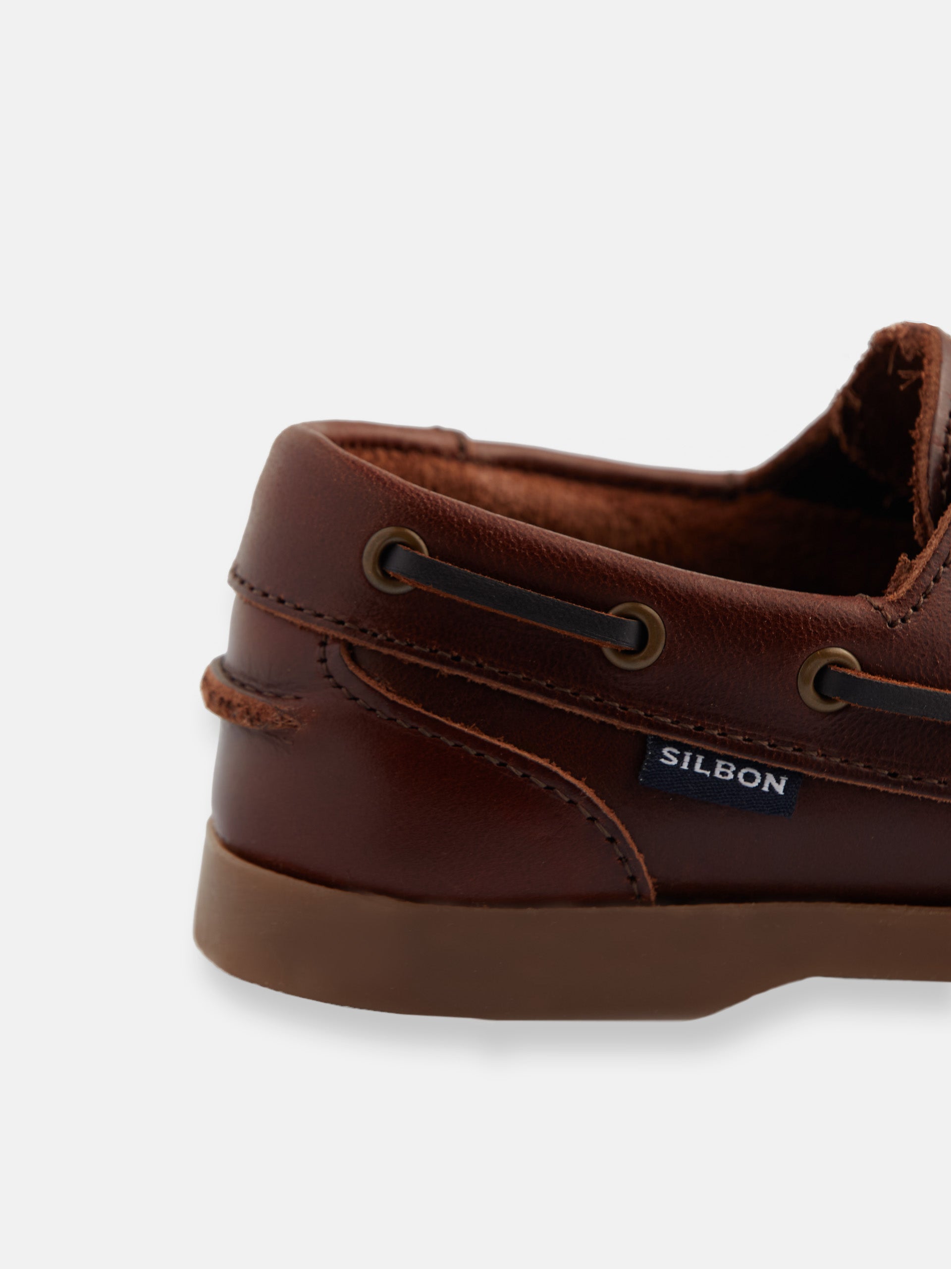 Brown nautical kids shoe