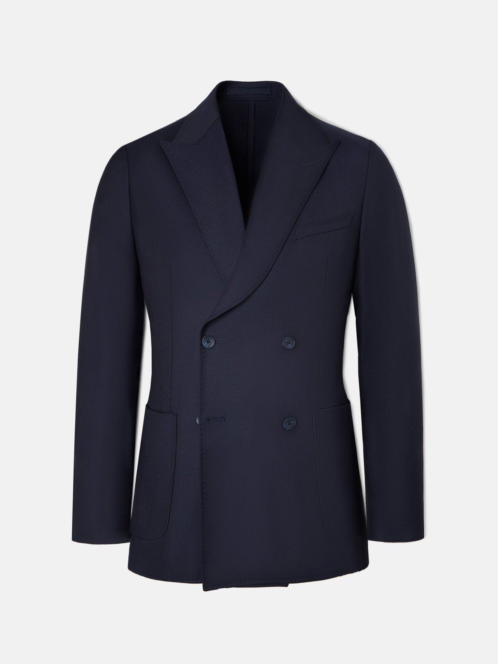 Blazer stretch cruzado azul-marinho