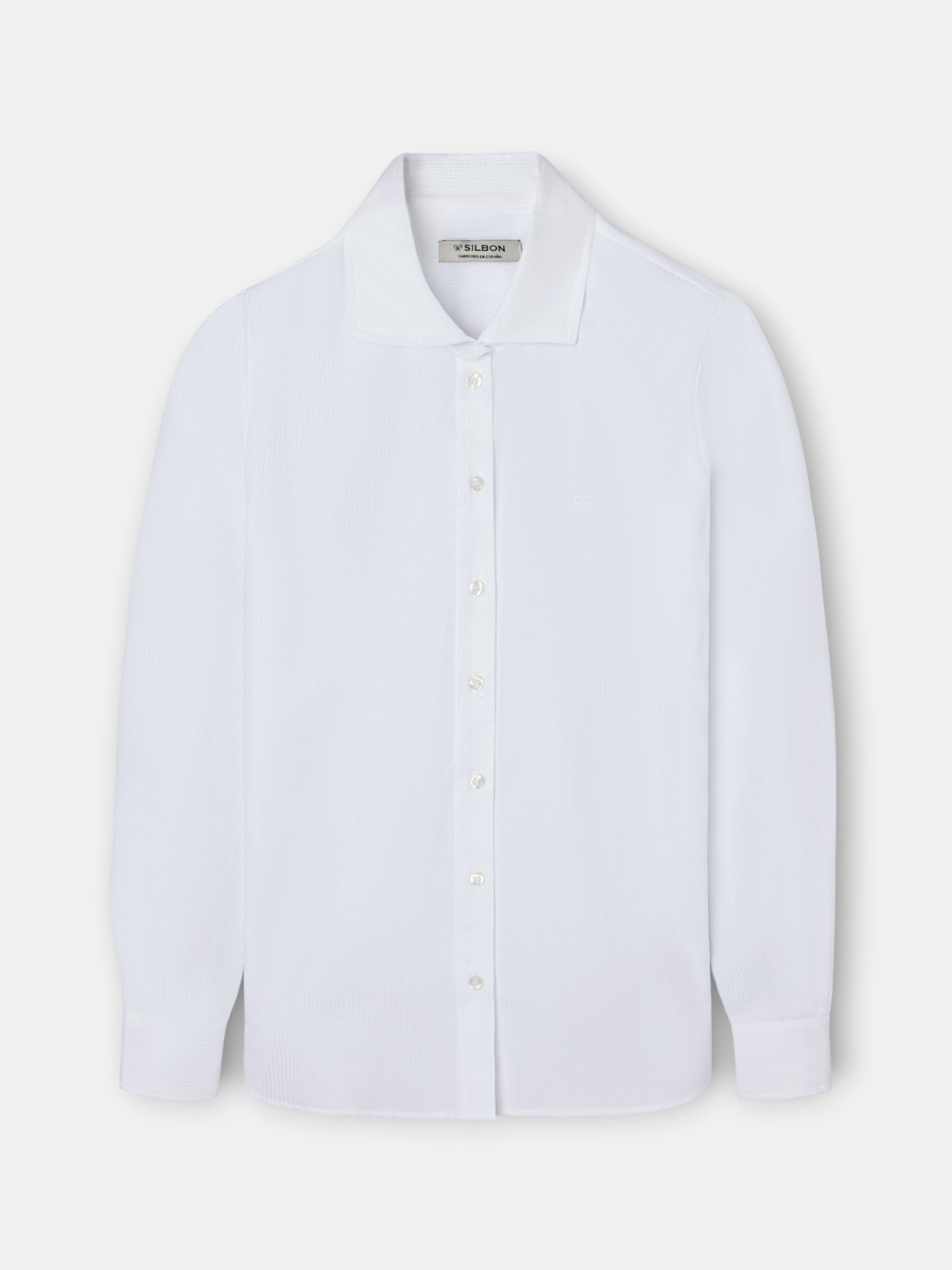 Camisa de mulher oxford branca