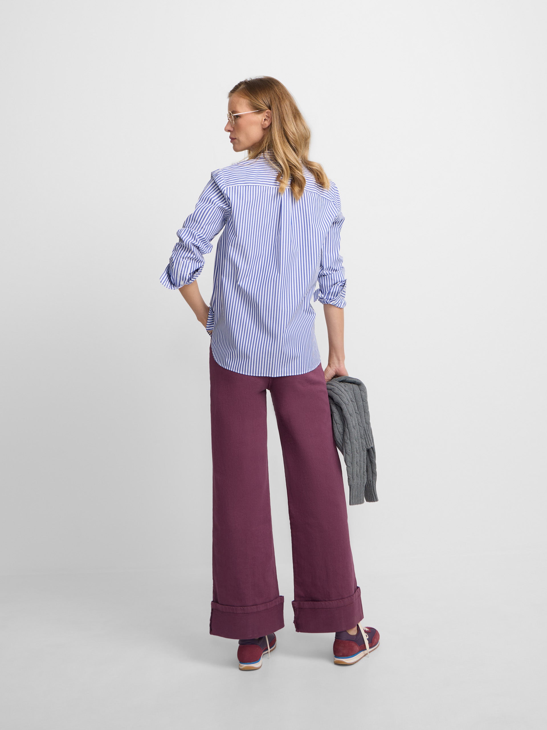 Camisa woman rayas azul y blanco