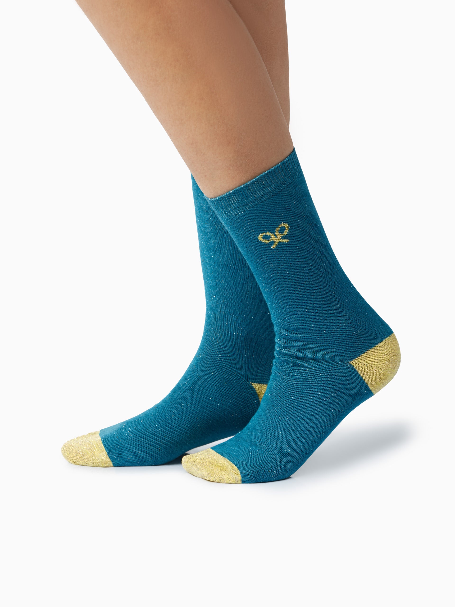 Blue lurex sock