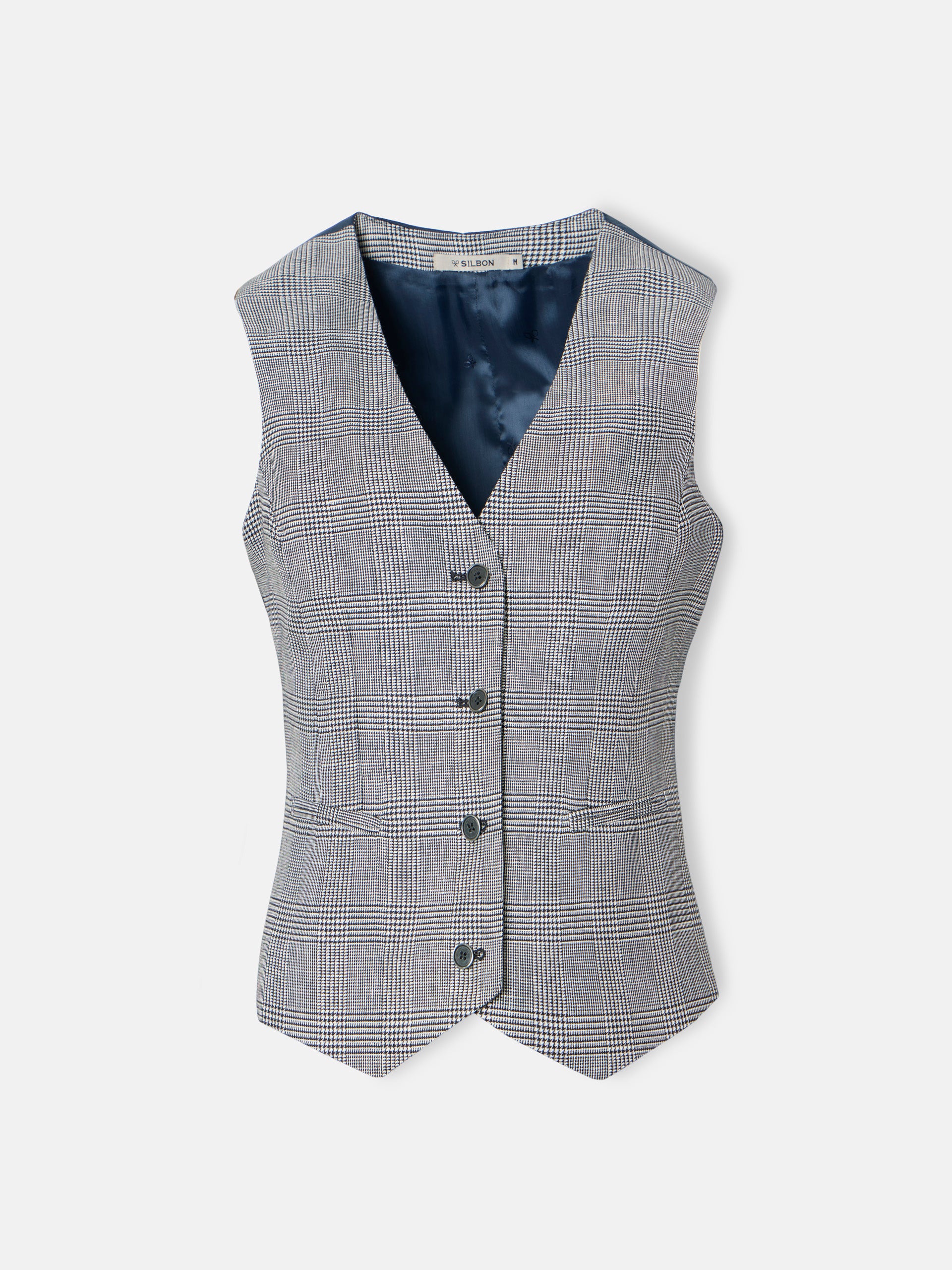 Black and white Prince of Wales vest