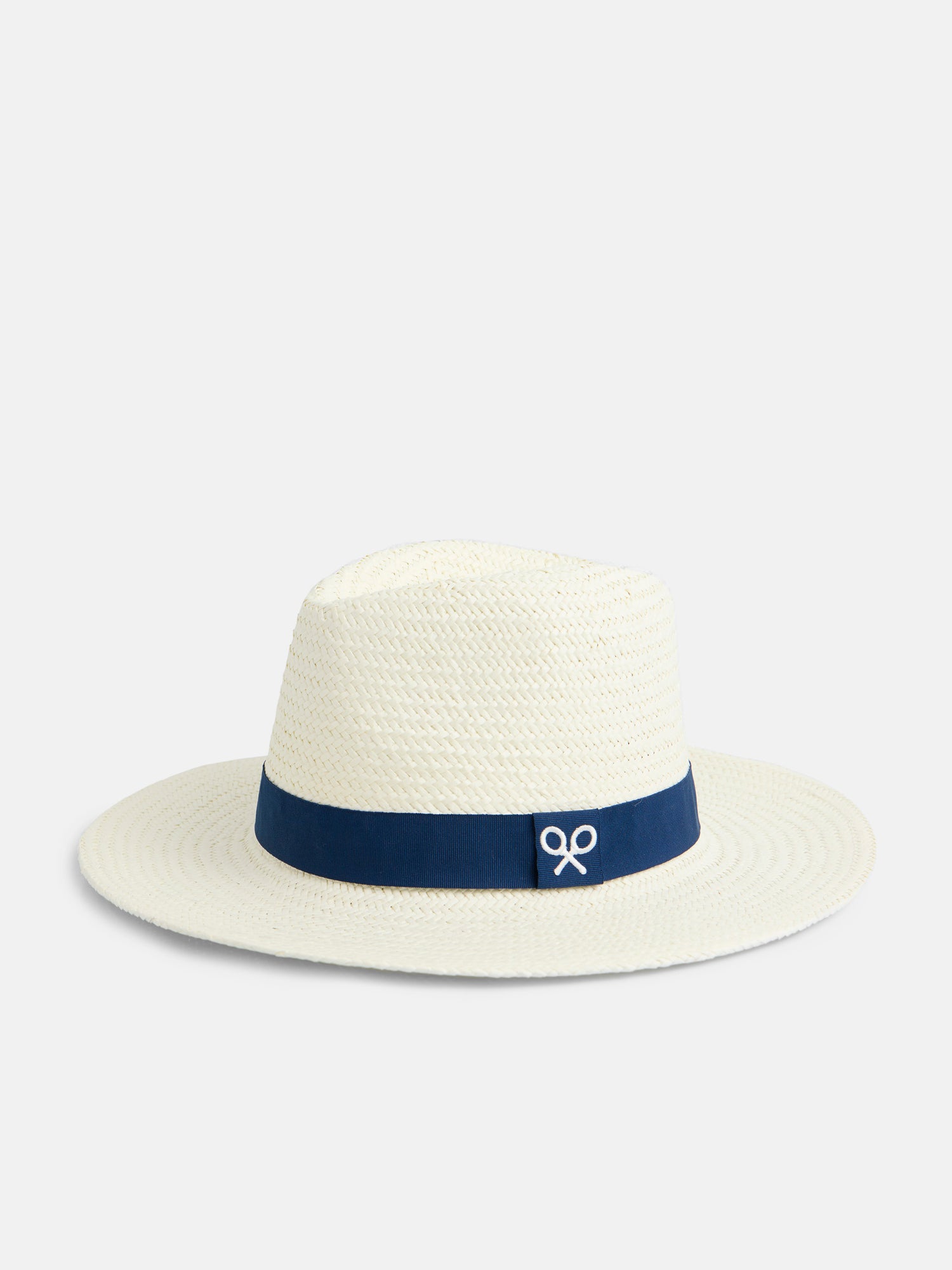Navy blue ribbon silbon hat