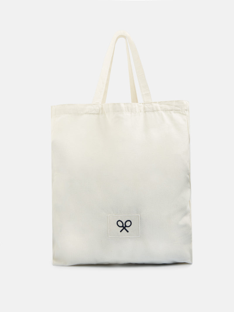Saco de compras com patch de raquetes