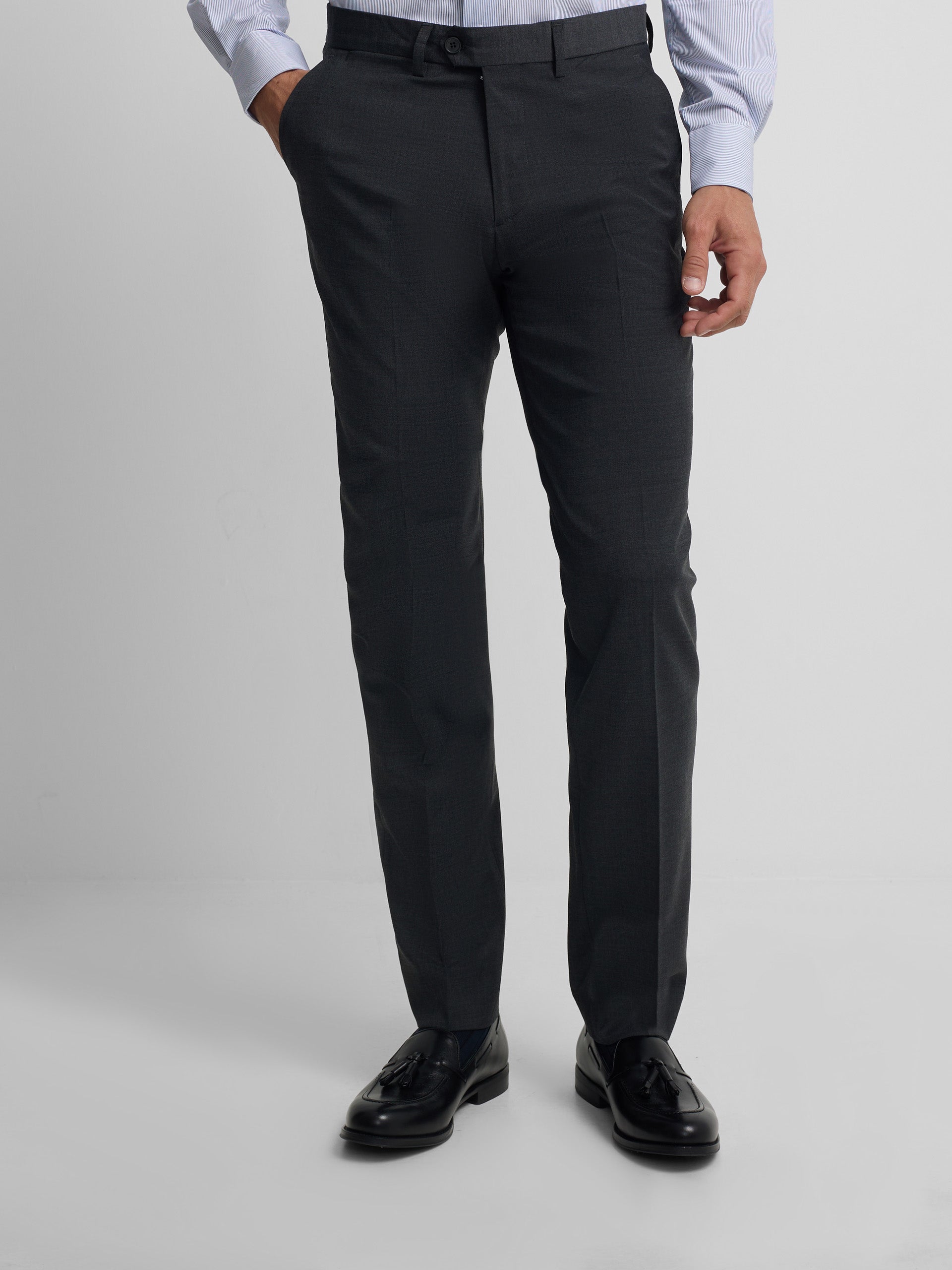 Charcoal gray classic dress pants