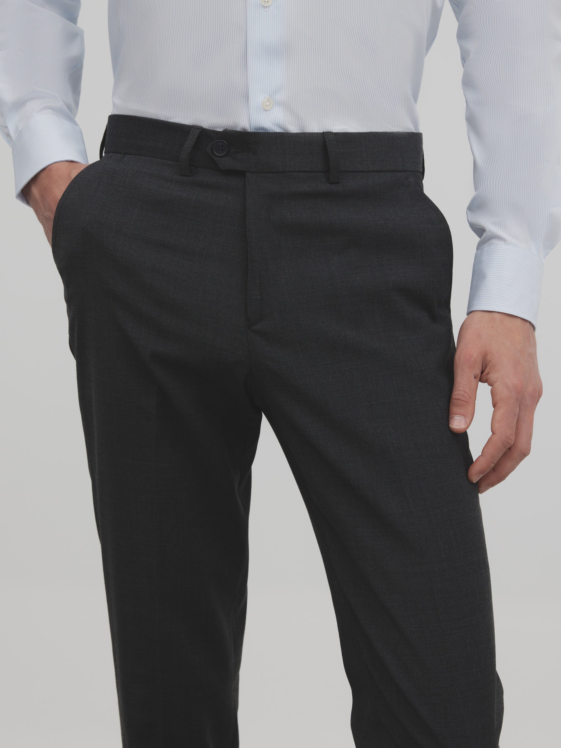 Pantalon de costume classique gris anthracite