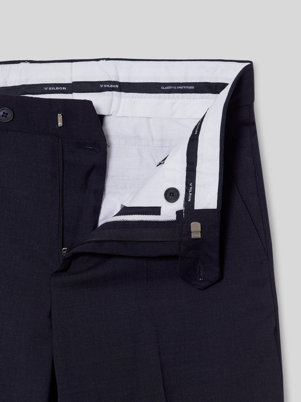 Pantalon vestir classic azul medio