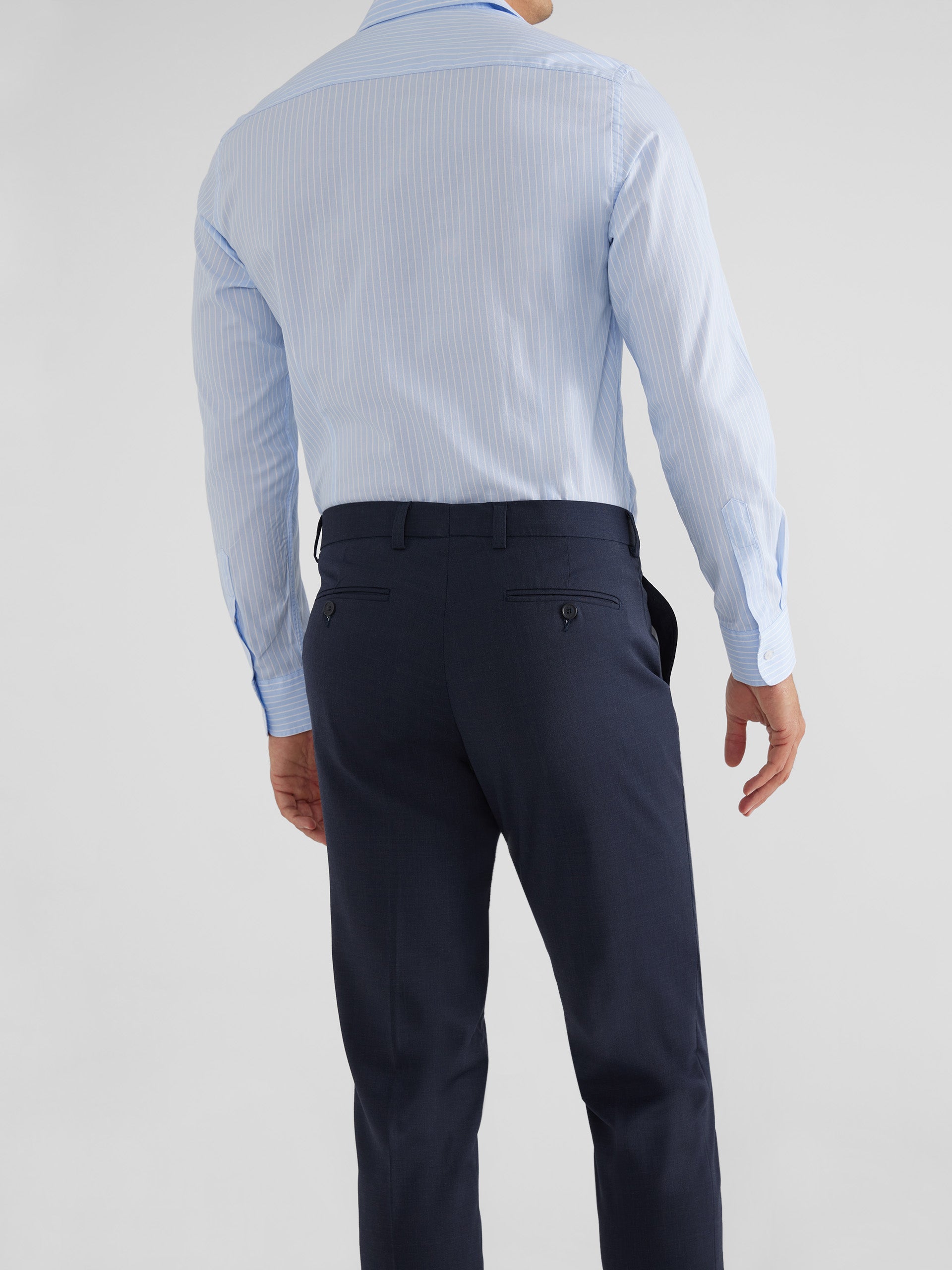 Pantalon vestir classic azul medio