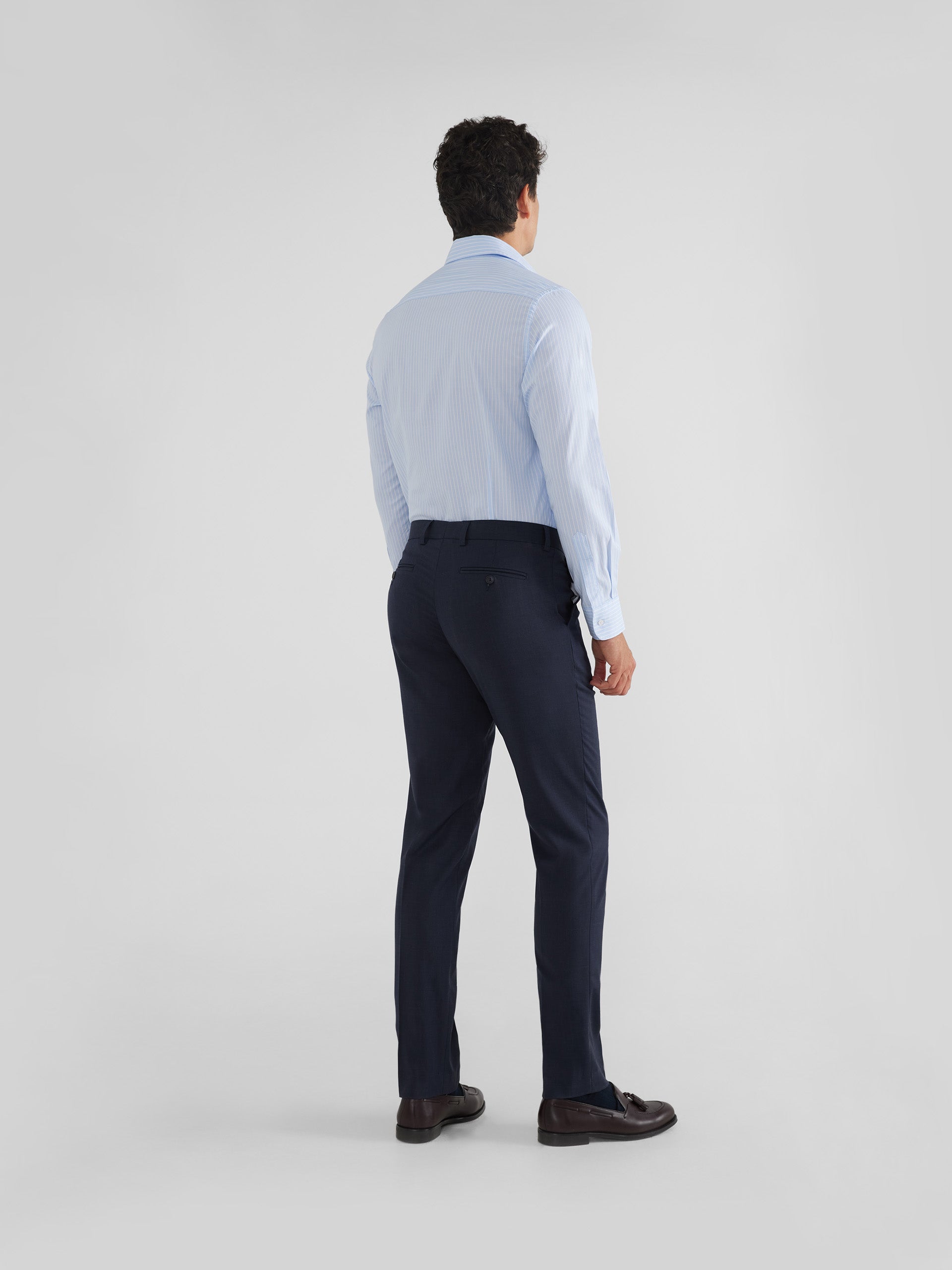 Pantalon de costume classique bleu moyen