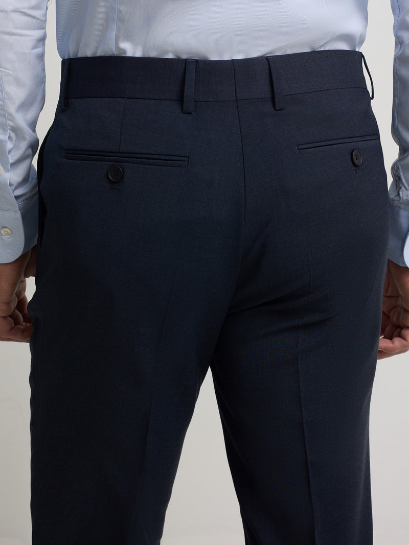 Pantalon vestir classic azul medio