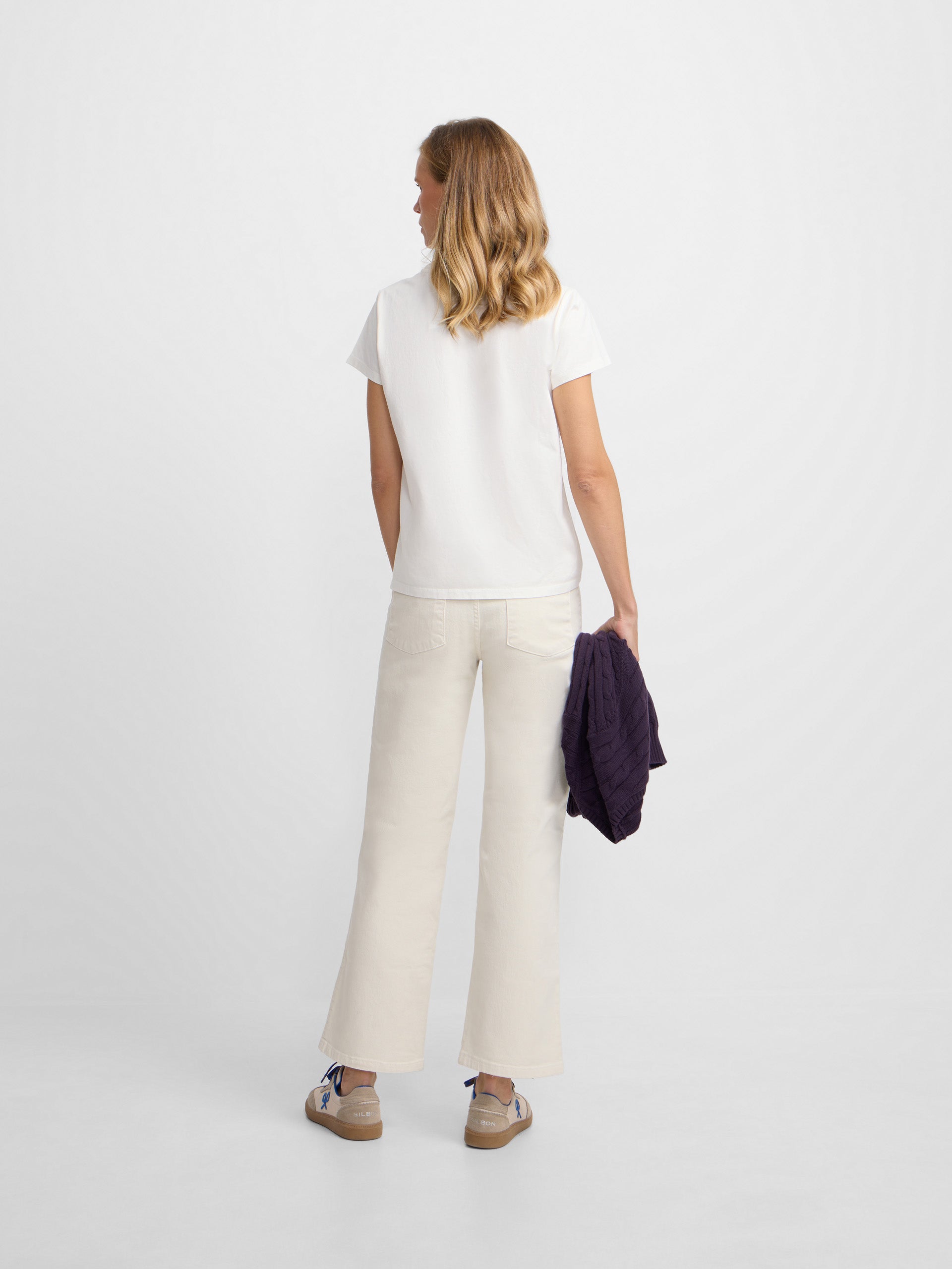 Pantalon woman culotte bolsillos crudo