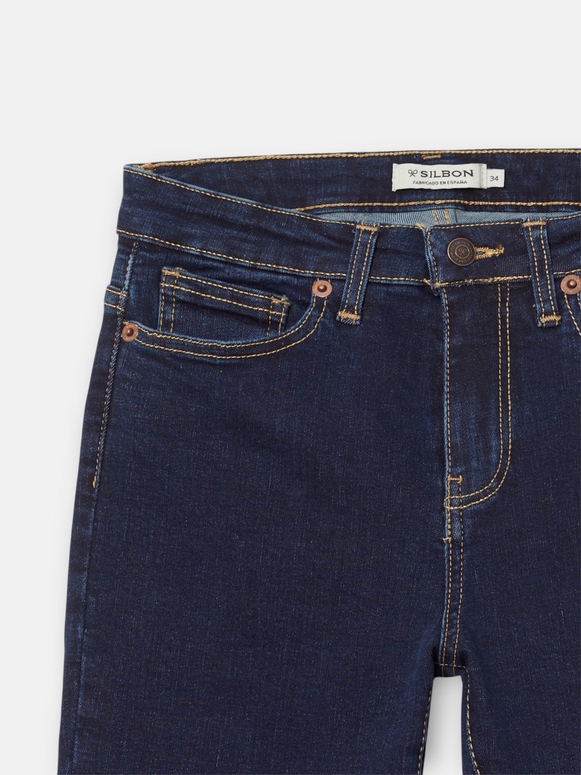 Pantalon femme boot cut bleu marine