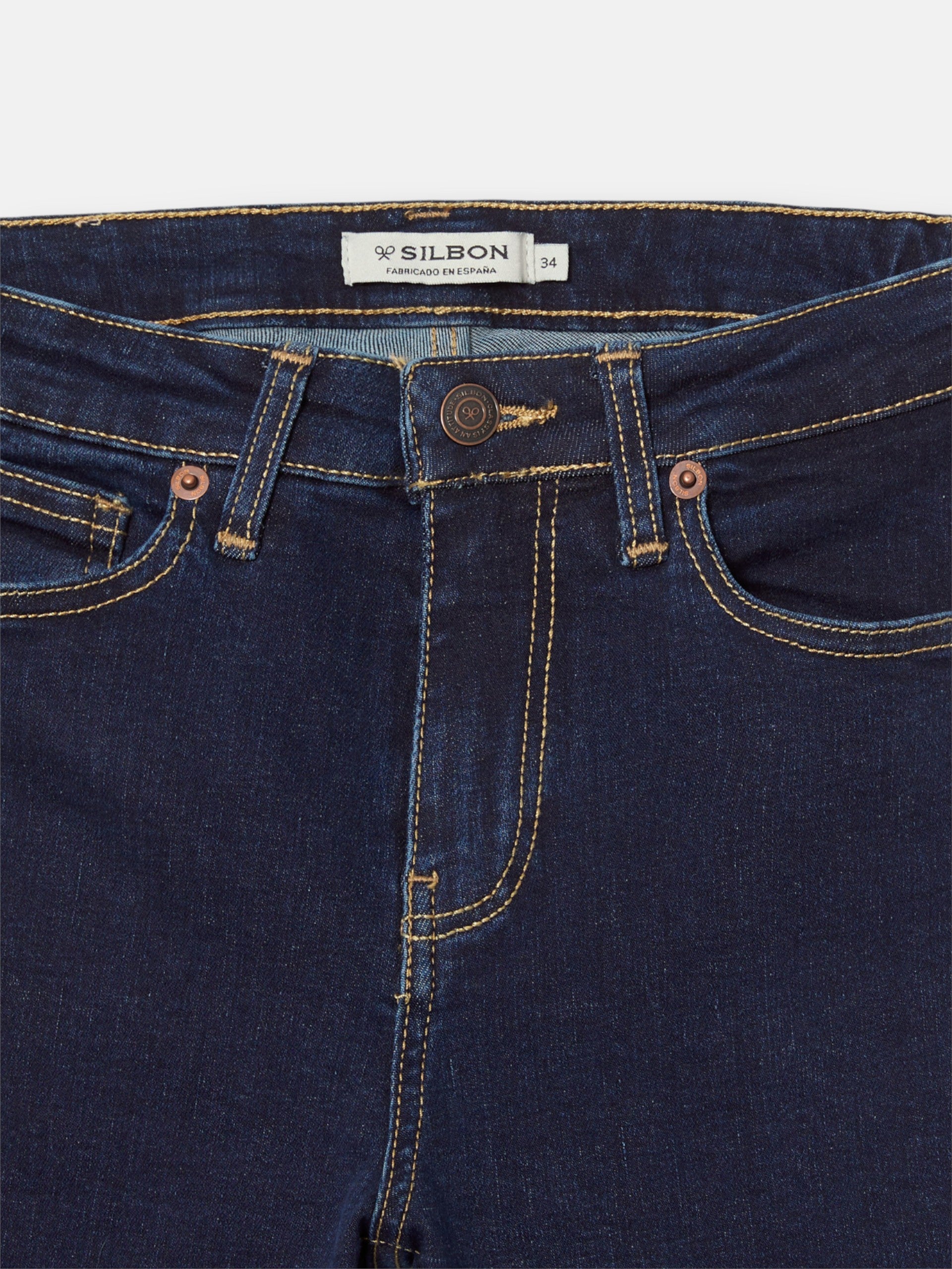 Pantalon femme boot cut bleu marine