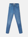 Calças de mulher slim fit ganga média