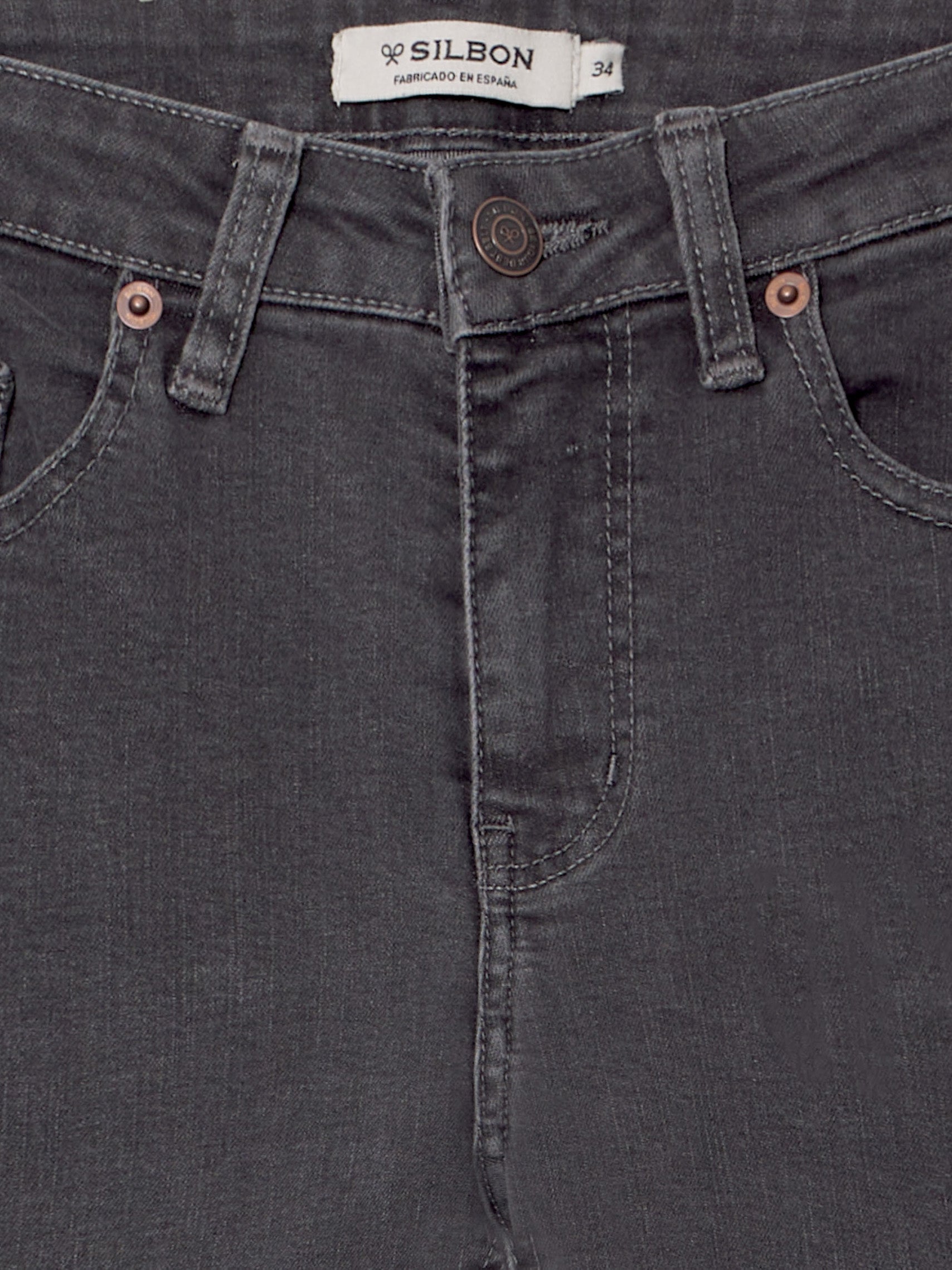 Pantalon woman slim fit gris