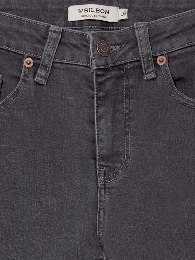 Pantalon woman slim fit gris