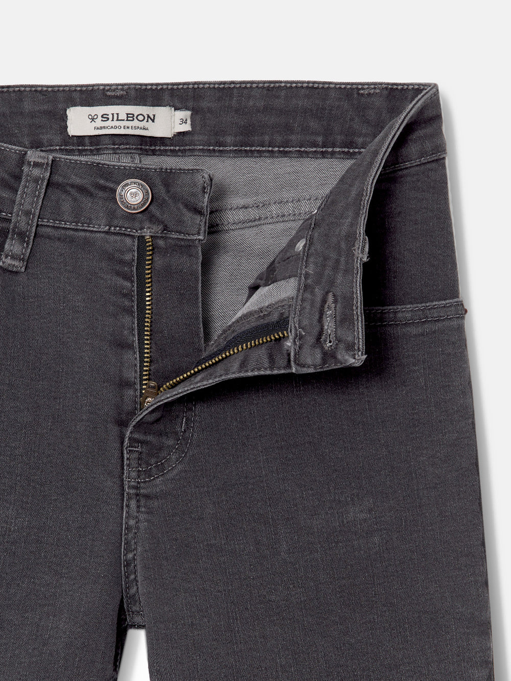 Women's slim fit grey trousers