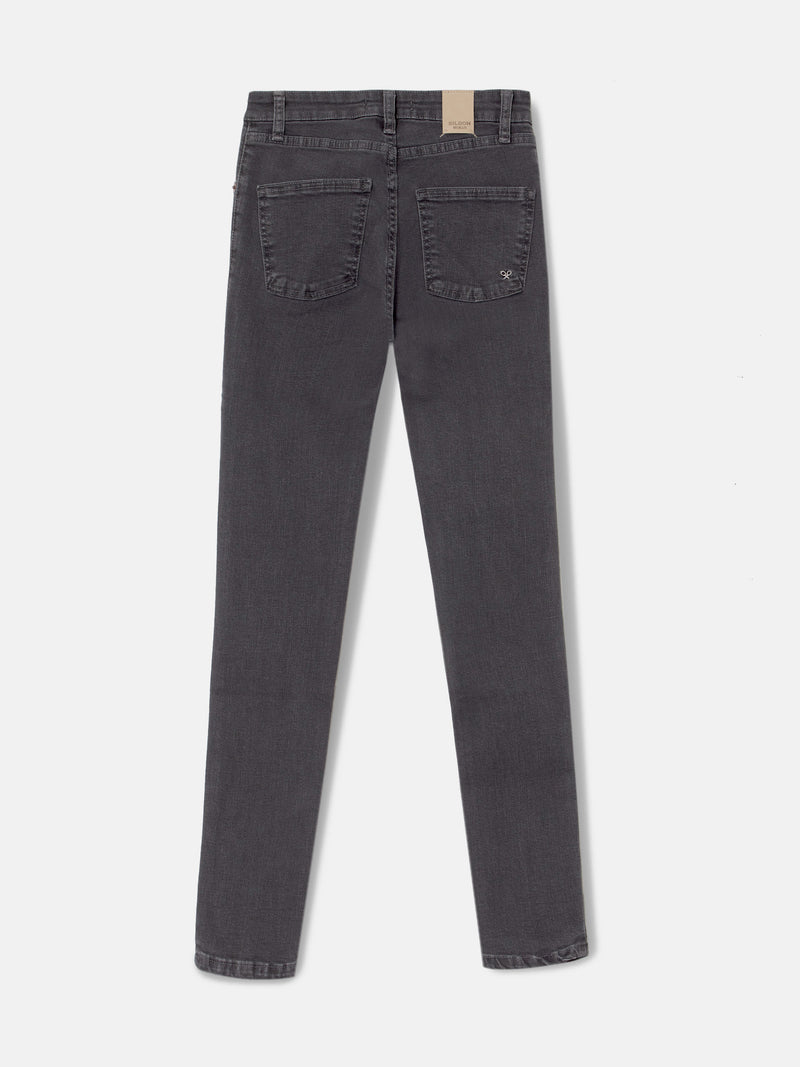 Pantalon woman slim fit gris