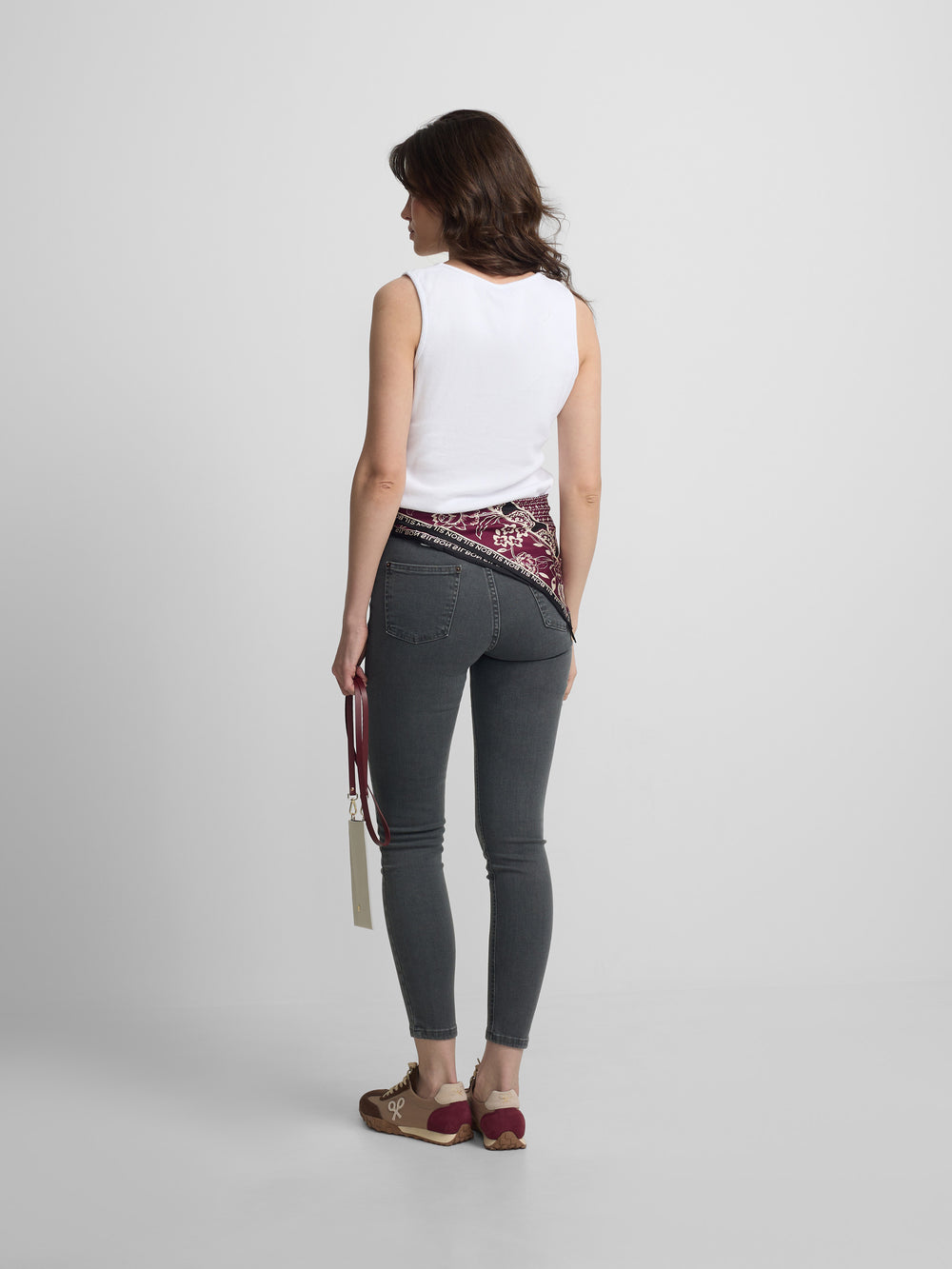Women's slim fit grey trousers
