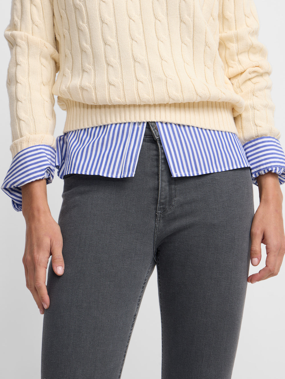 Gray slim fit women's pants