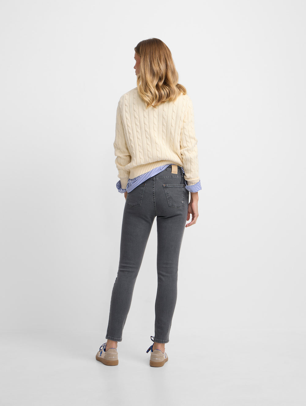 Gray slim fit women's pants