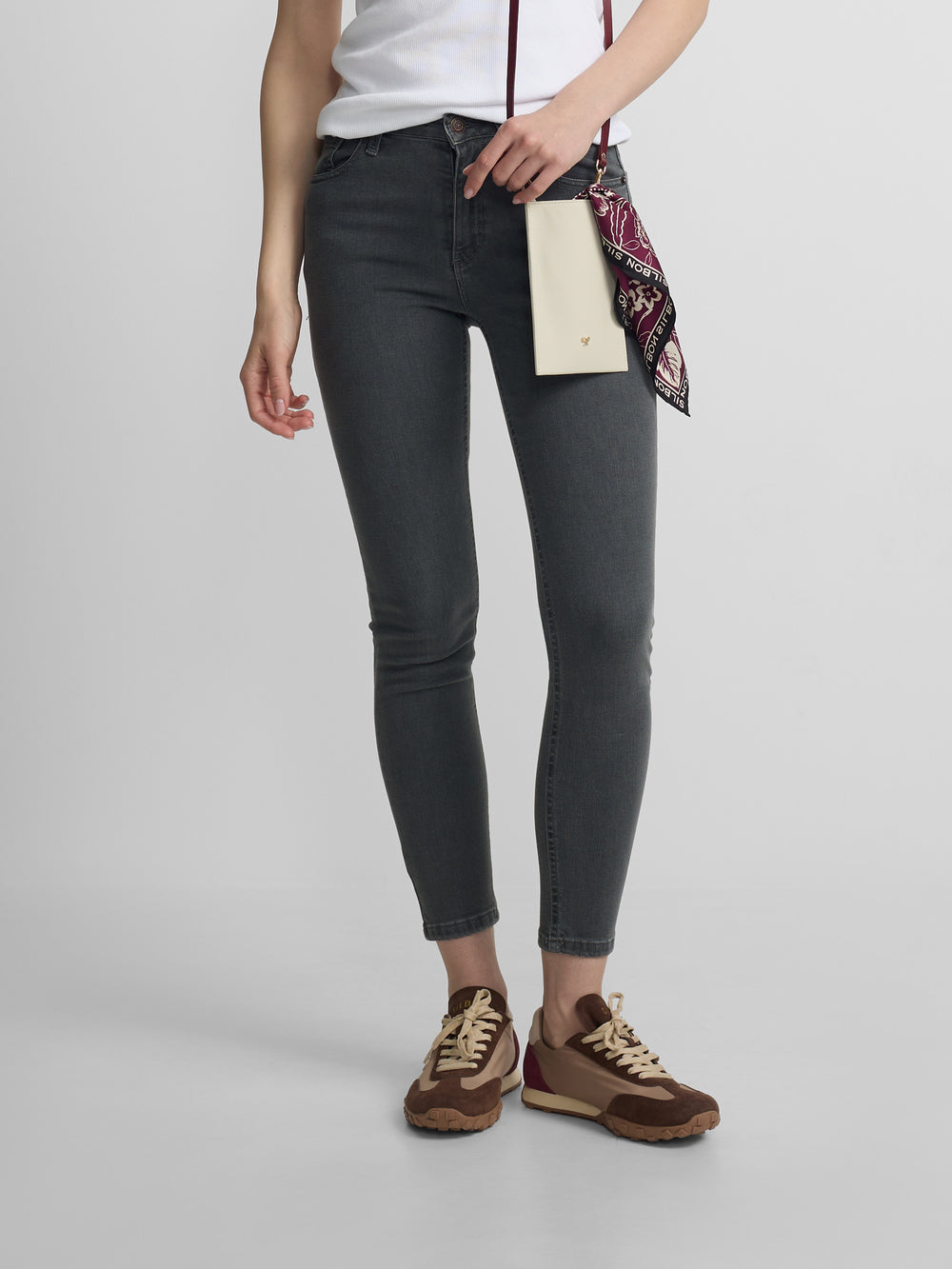 Women's slim fit grey trousers