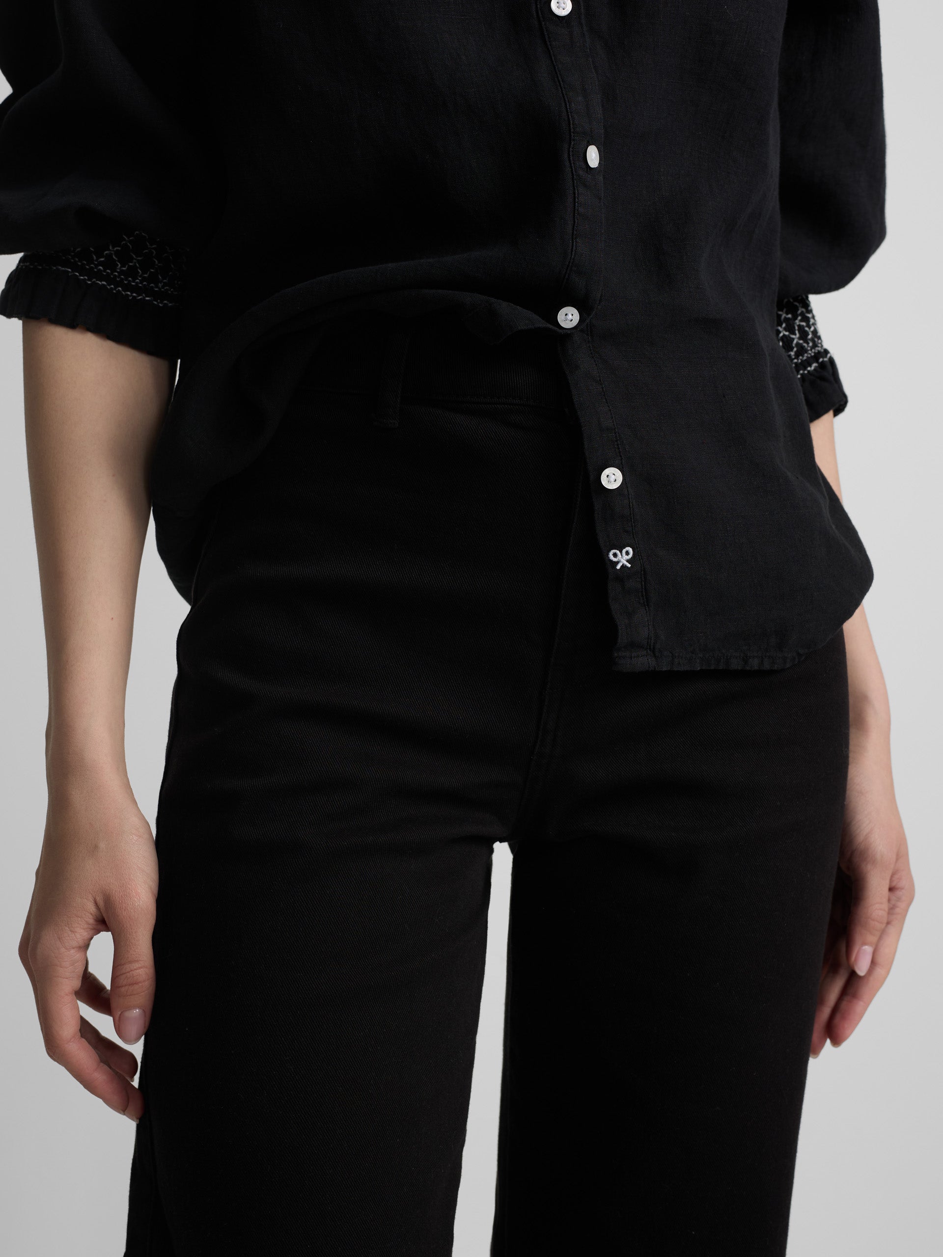 Pantalon culotte negro