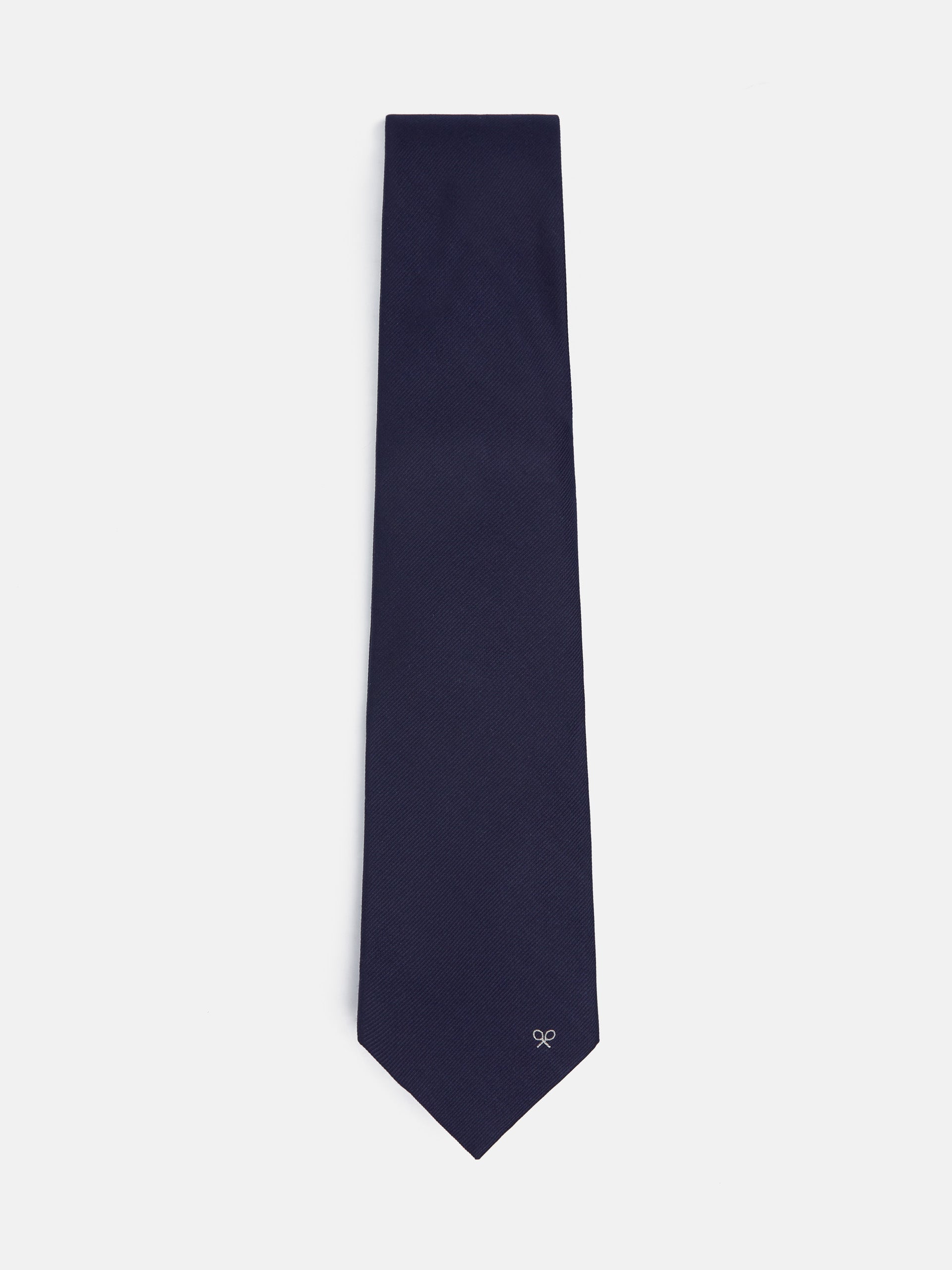 Cravate silbon unie bleu marine